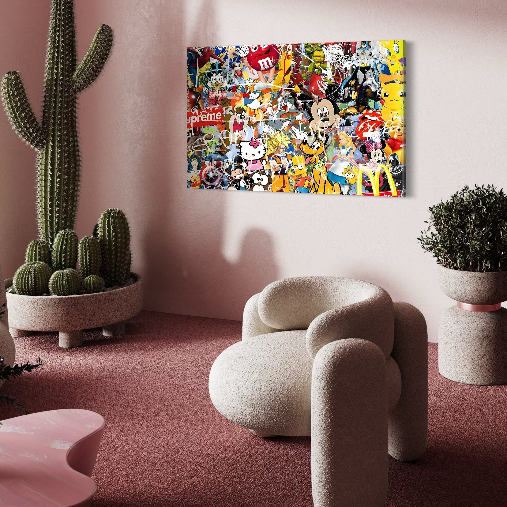 Tablou Canvas Premium, LuxCanva® B1046, Personaje Disney, Dormitor, Disney, Desene Animate, Copii, Mickey, Multicolor, Culori Vibrante