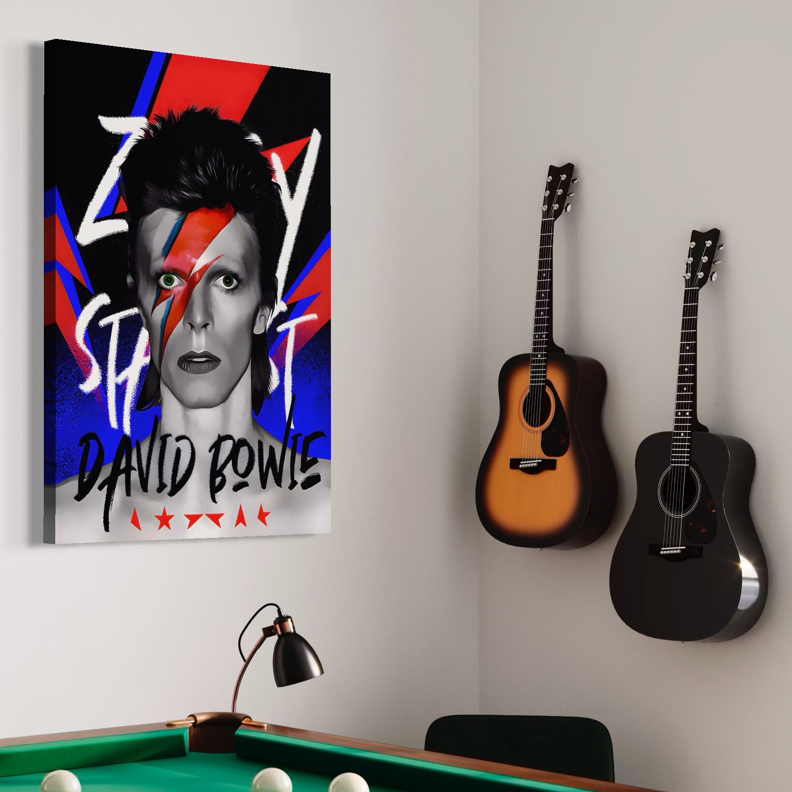Tablou Canvas Premium LuxCanva® A1477, David Bowie , Dormitor, Cantaret, Compozitor, Artist, Muzica, Room, Culori Vibrante