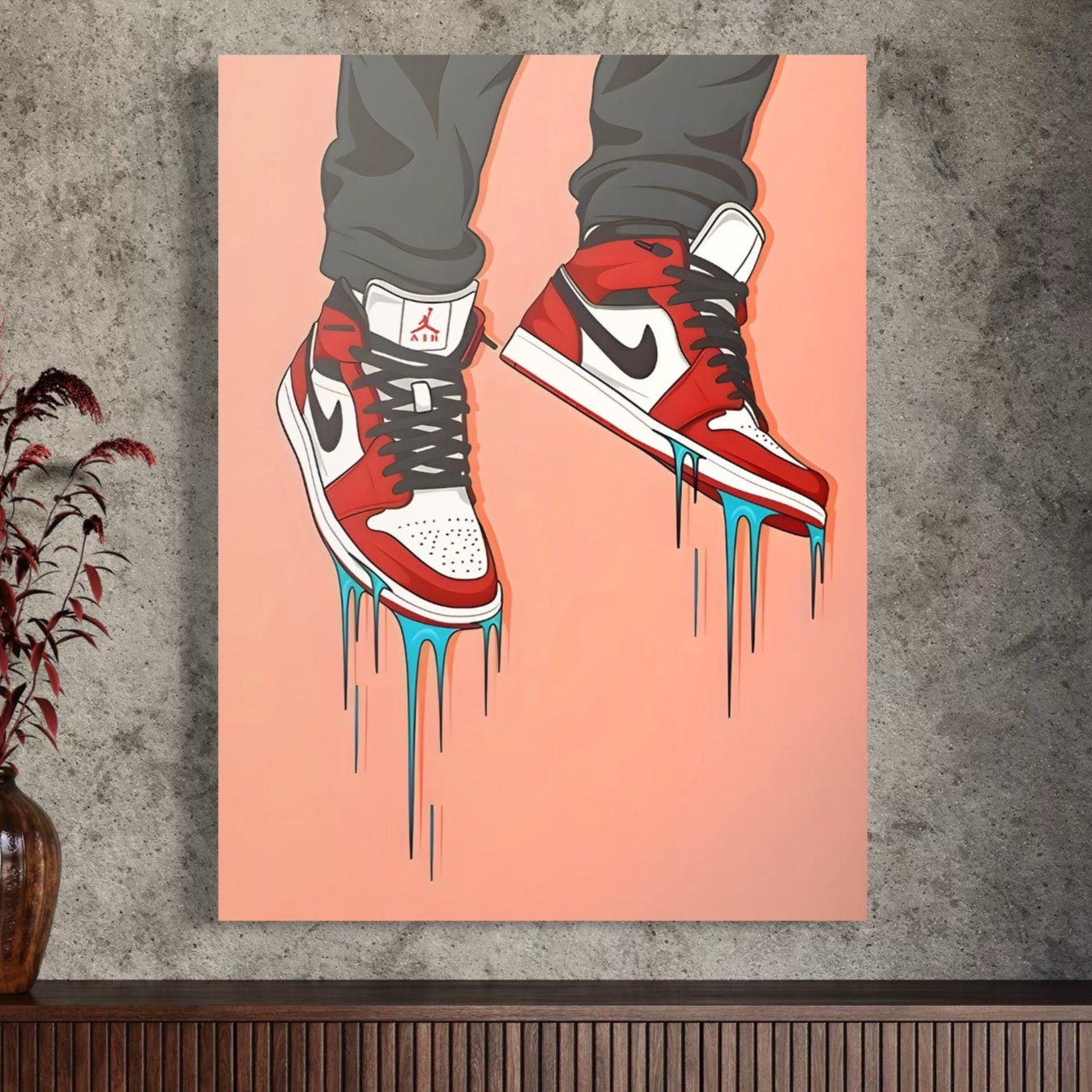 Tablou Canvas Premium, LuxCanva® B1059, Jordan On My Feet, Decorativ, Camera Tineret, Nike, Brand, Air Jordan, Baschet, Culori Vibrante