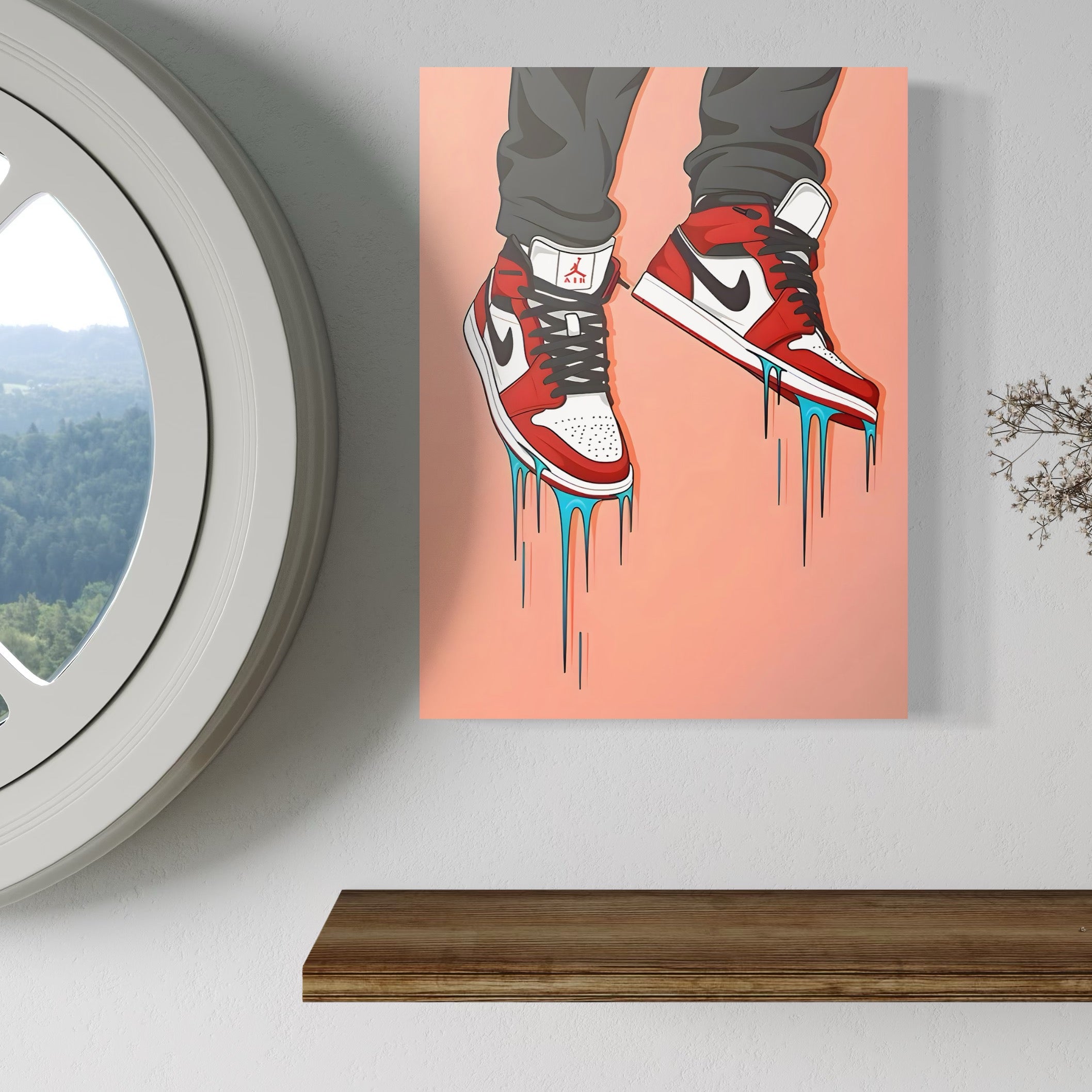 Tablou Canvas Premium, LuxCanva® B1059, Jordan On My Feet, Decorativ, Camera Tineret, Nike, Brand, Air Jordan, Baschet, Culori Vibrante