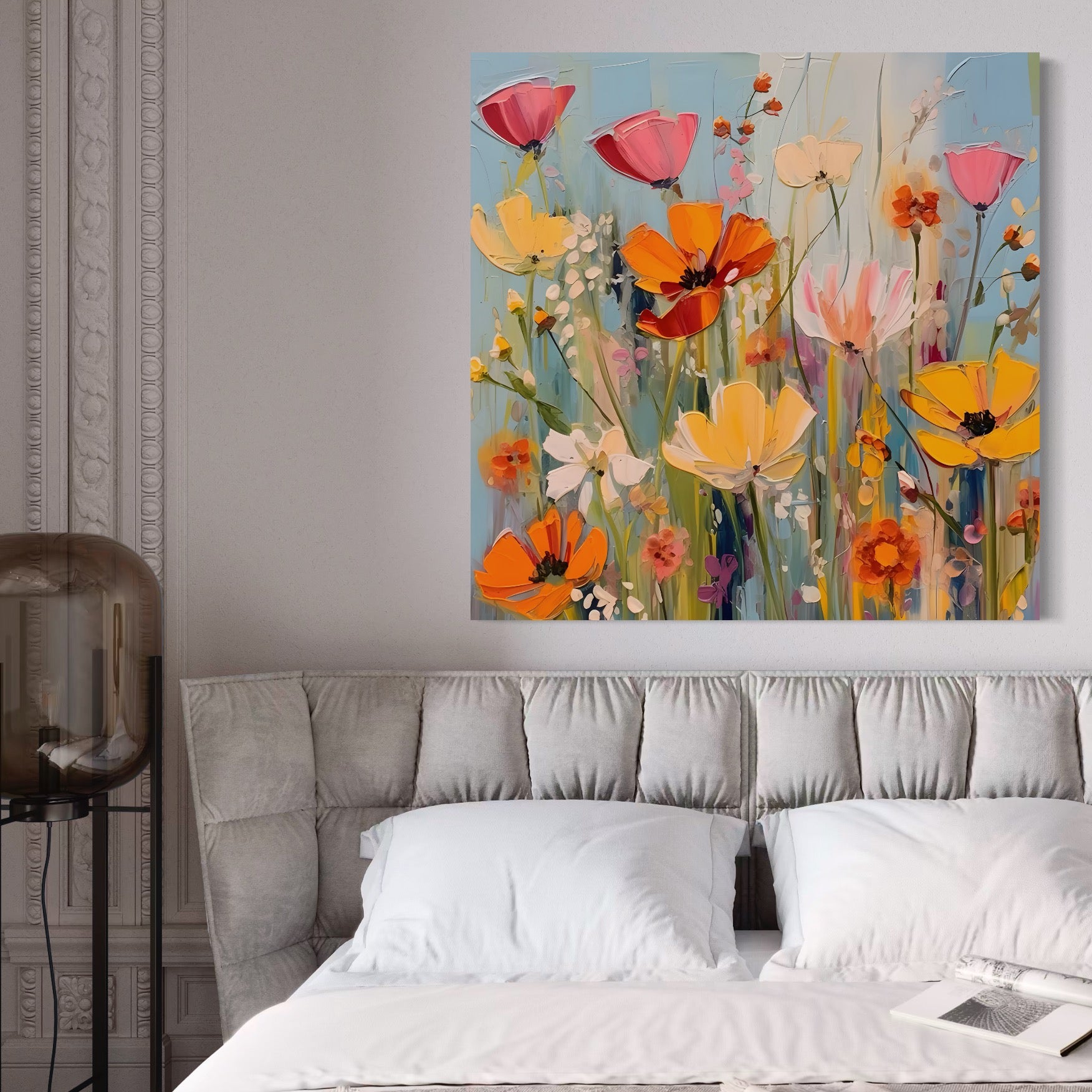 Tablou Canvas Premium LuxCanva® A1486, Revelatie Florala , Living, Flori, Culori, Primavara, Dormitor, Culori Vibrante