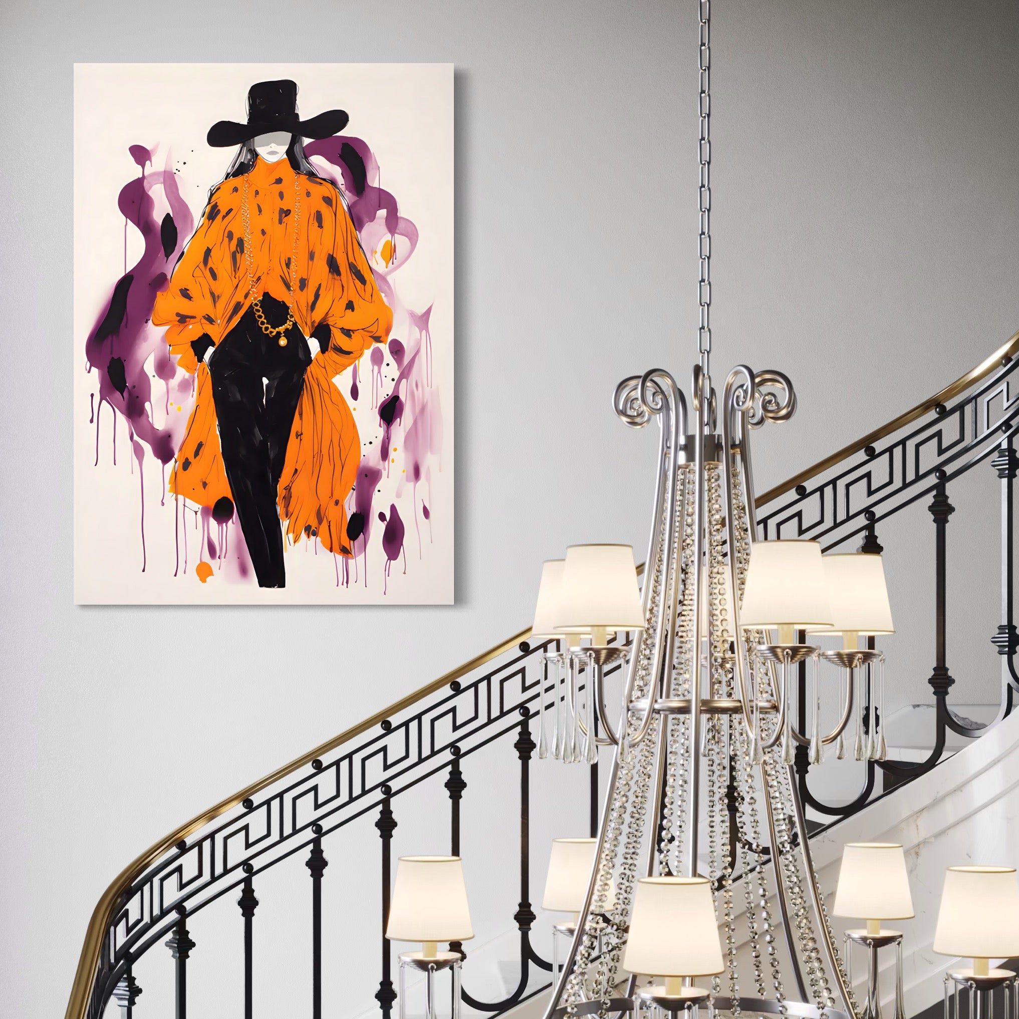 Tablou Canvas Premium LuxCanva® A1491, Women Style , Room, Moda, Frumusete, Stil Vestimentar, Dormitor, Culori Vibrante