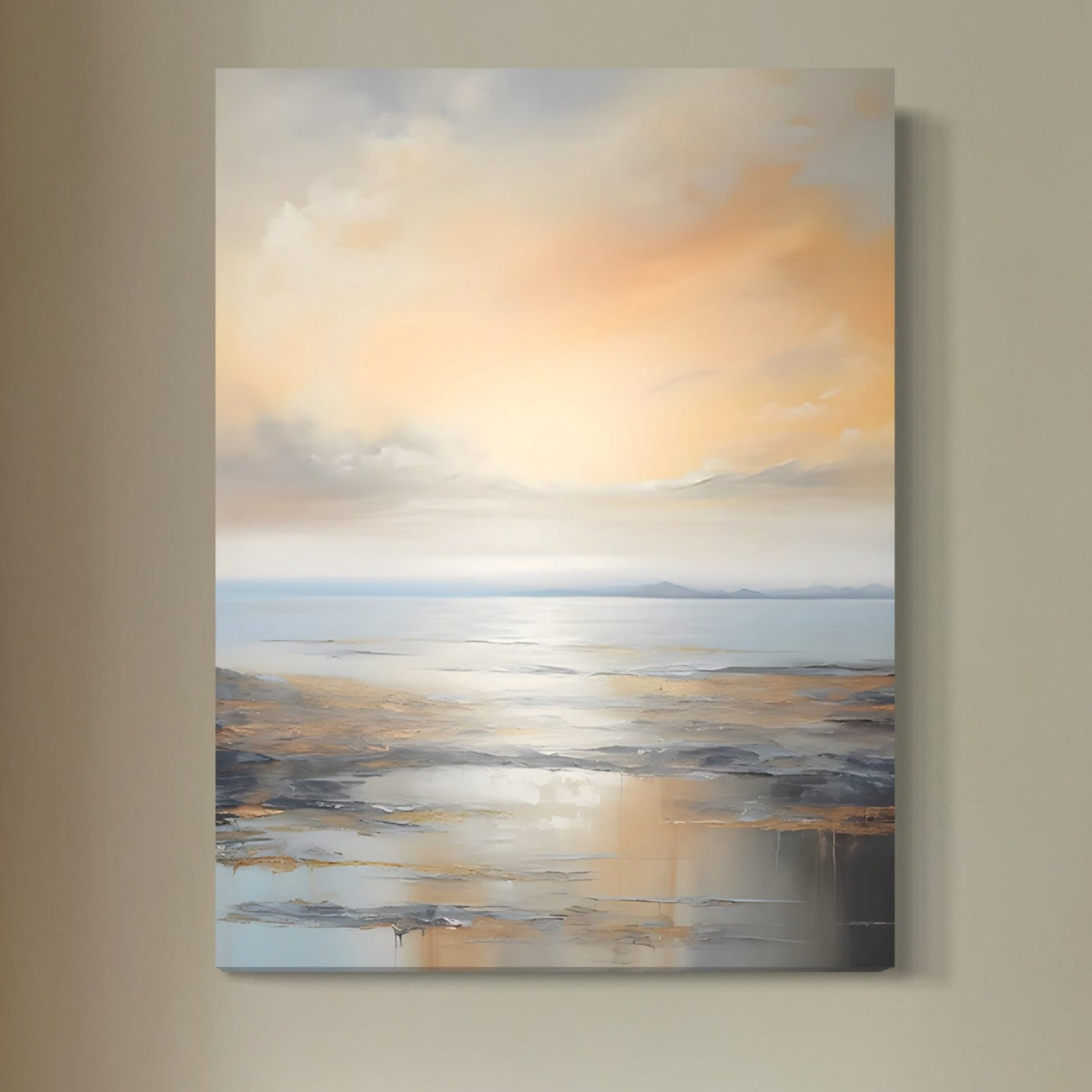 Tablou Canvas Premium LuxCanva® A1580, Vibratia Valurilor , Dormitor, Mare, Plaja, Nisip, Decorativ, Living, Culori Vibrante