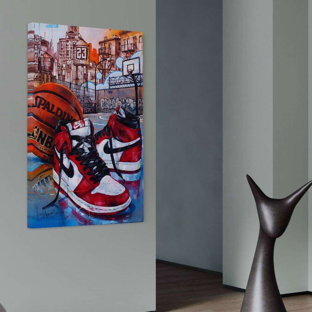 Tablou Canvas Premium, LuxCanva® A1143, Nike Air, Minge, Baschet, Jordan, Culori Vibrante