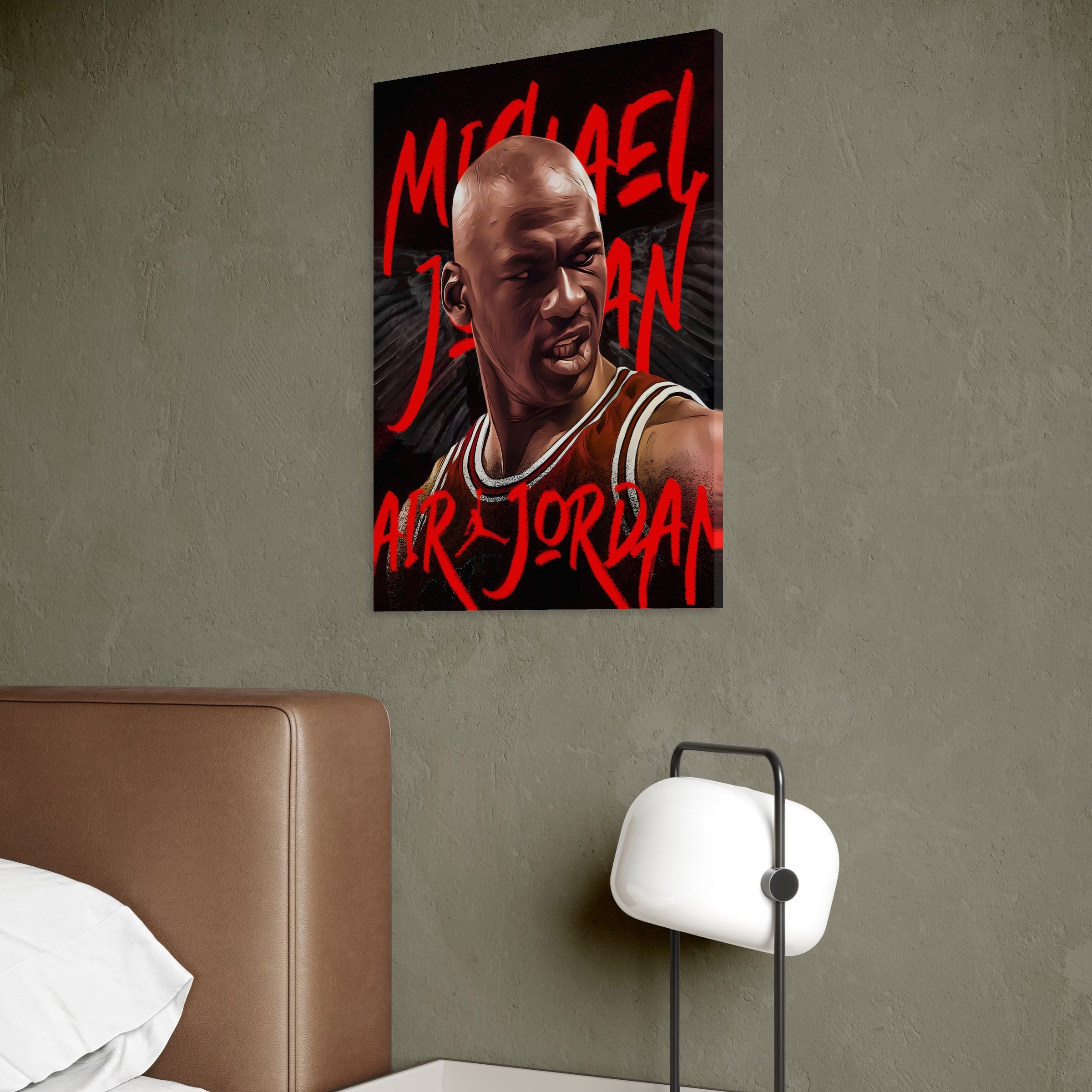 Tablou Canvas Premium, LuxCanva® A1404, Michael Jordan, Room, Baschetbalist, NBA, Air Jordan, Club Sportiv, Culori Vibrante