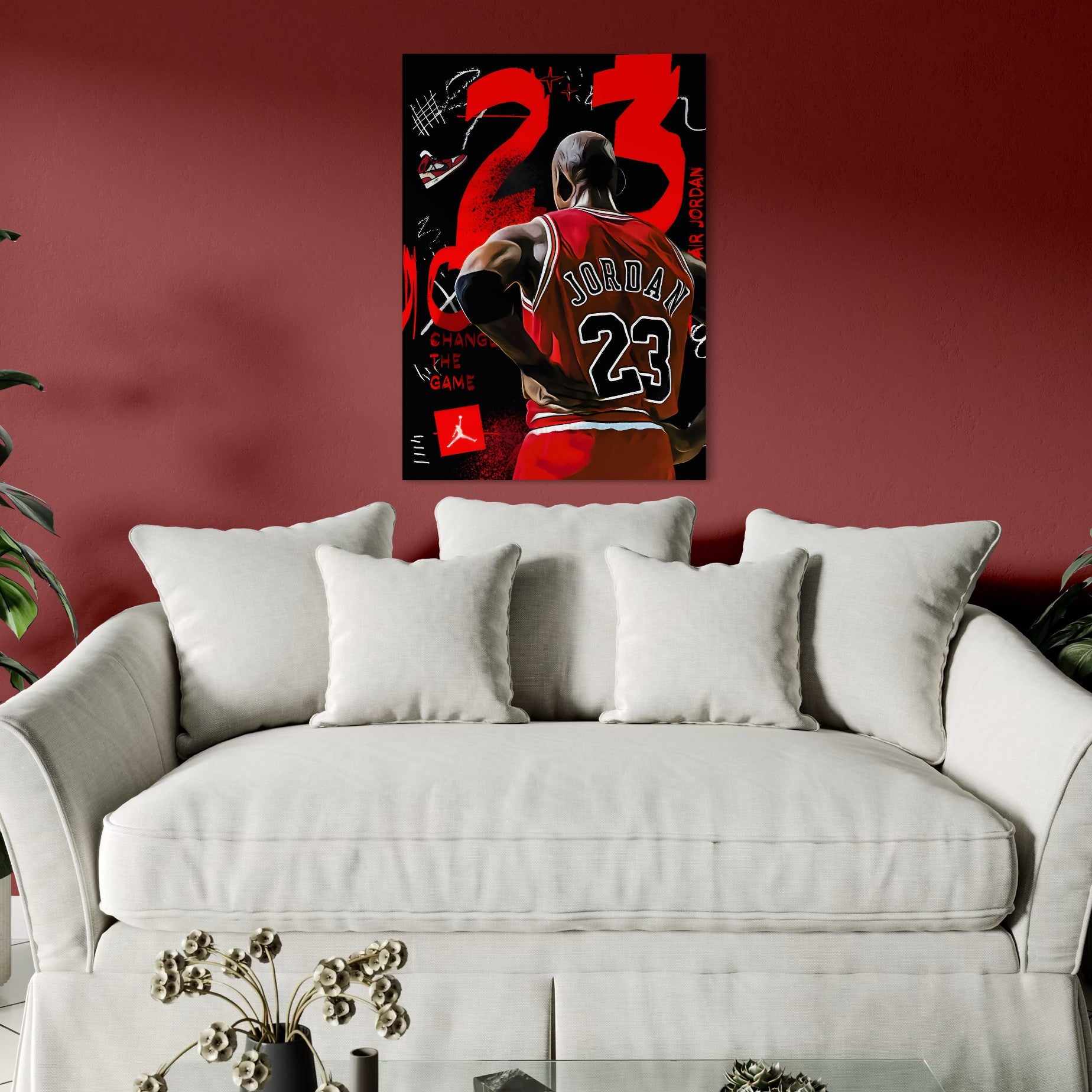 Tablou Canvas Premium, LuxCanva® A1490, Jordan23 , Room, Baschet, NBA, Sportiv, Personalitati, Club Sportiv, Culori Vibrante