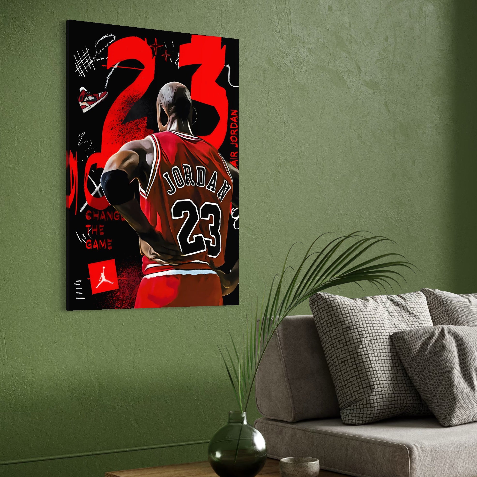 Tablou Canvas Premium, LuxCanva® A1490, Jordan23 , Room, Baschet, NBA, Sportiv, Personalitati, Club Sportiv, Culori Vibrante