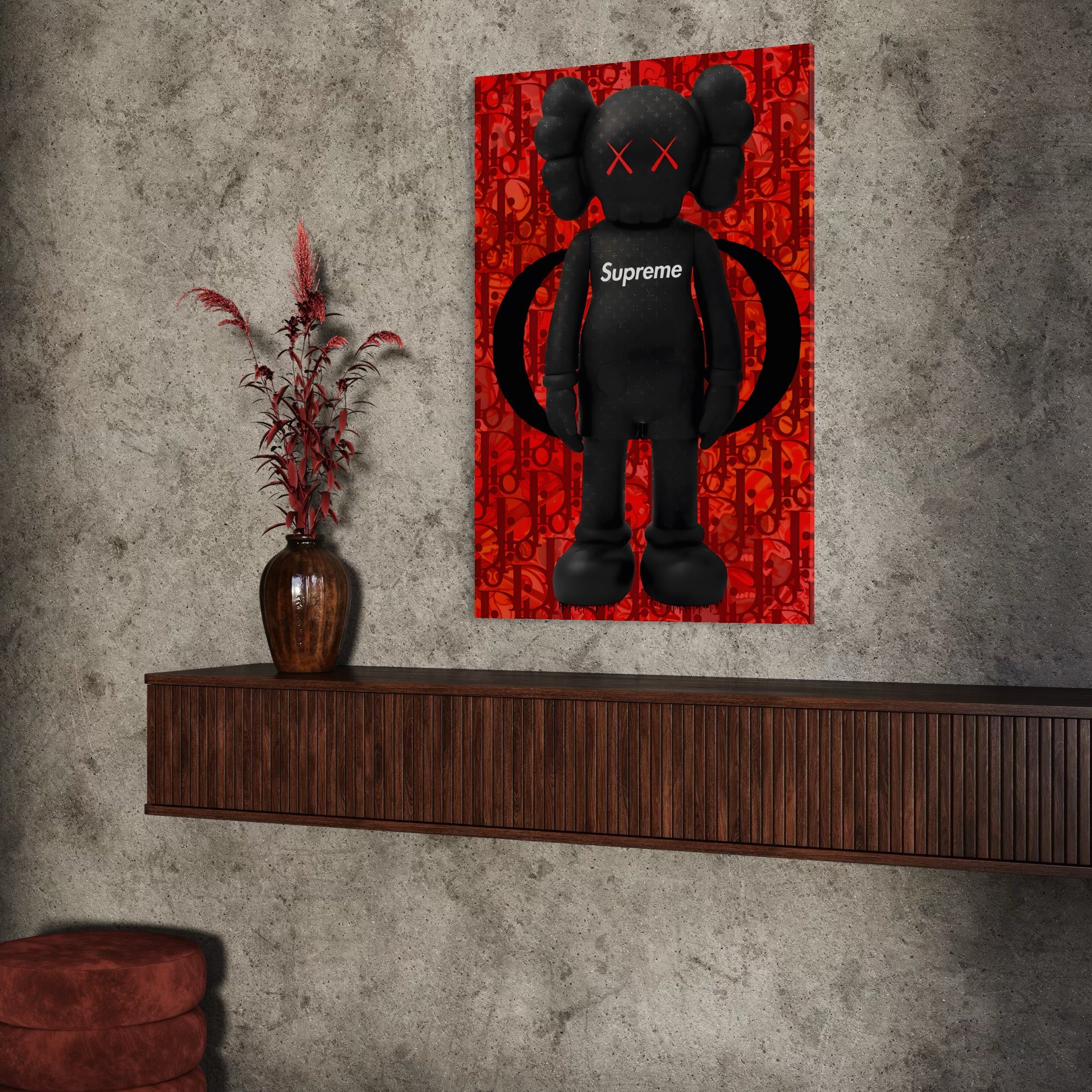 Tablou Canvas Premium, LuxCanva® A1494, Supreme Brands , Room, Dior, YSL, Robot, Lux, Dressing, Culori Vibrante