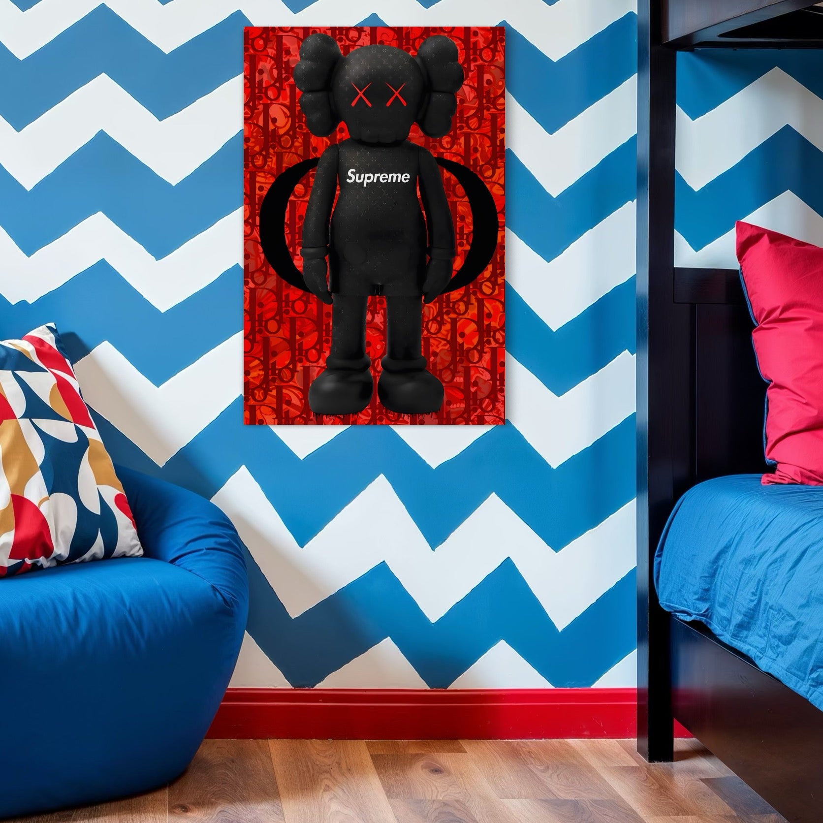 Tablou Canvas Premium, LuxCanva® A1494, Supreme Brands , Room, Dior, YSL, Robot, Lux, Dressing, Culori Vibrante