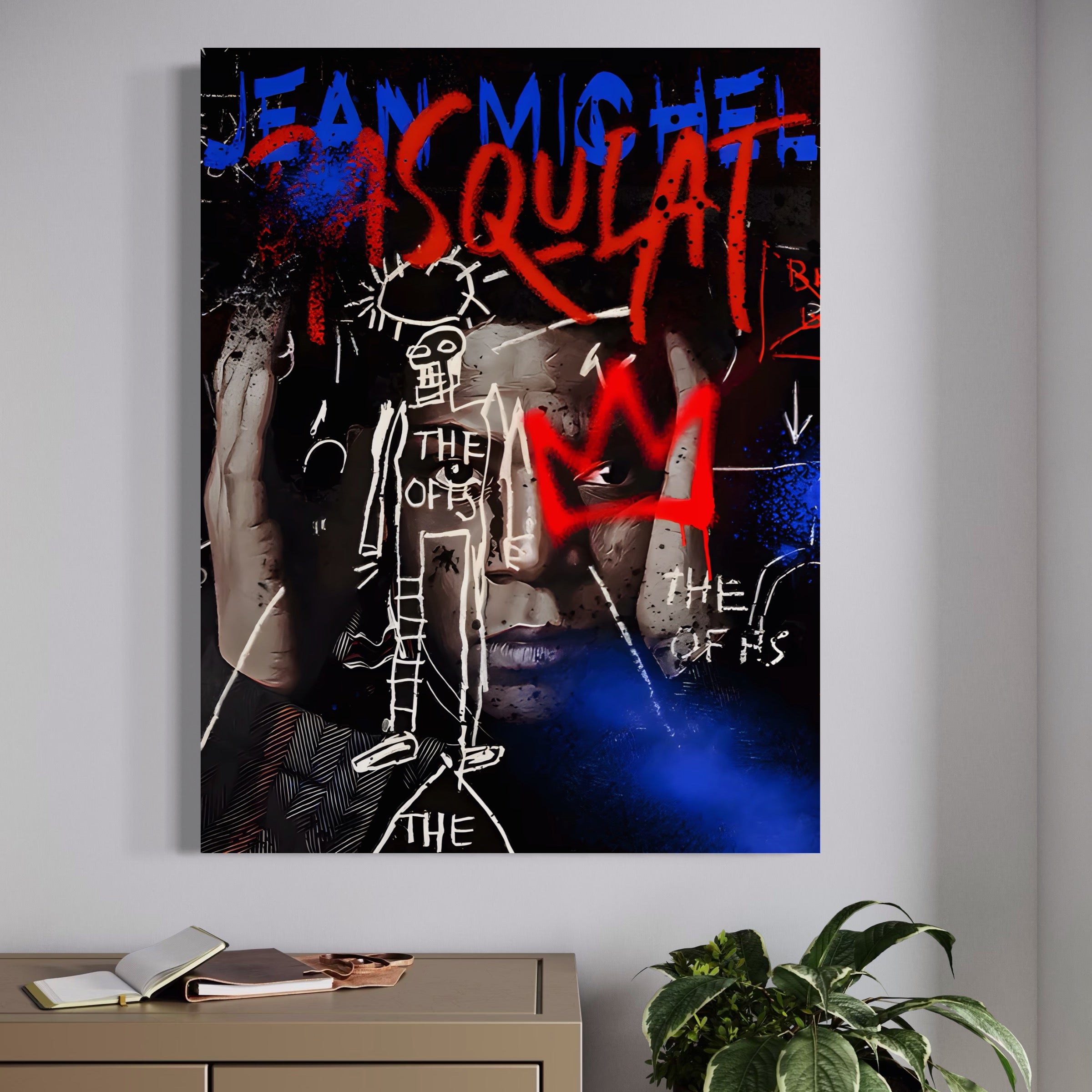 Tablou Canvas Premium LuxCanva® A1520, Michel Basquiat , Room, Artist Plastic, SAMO, Arta Stradala, Dormitor, Culori Vibrante