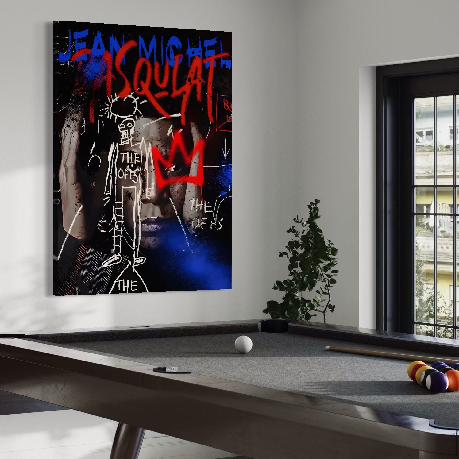 Tablou Canvas Premium LuxCanva® A1520, Michel Basquiat , Room, Artist Plastic, SAMO, Arta Stradala, Dormitor, Culori Vibrante
