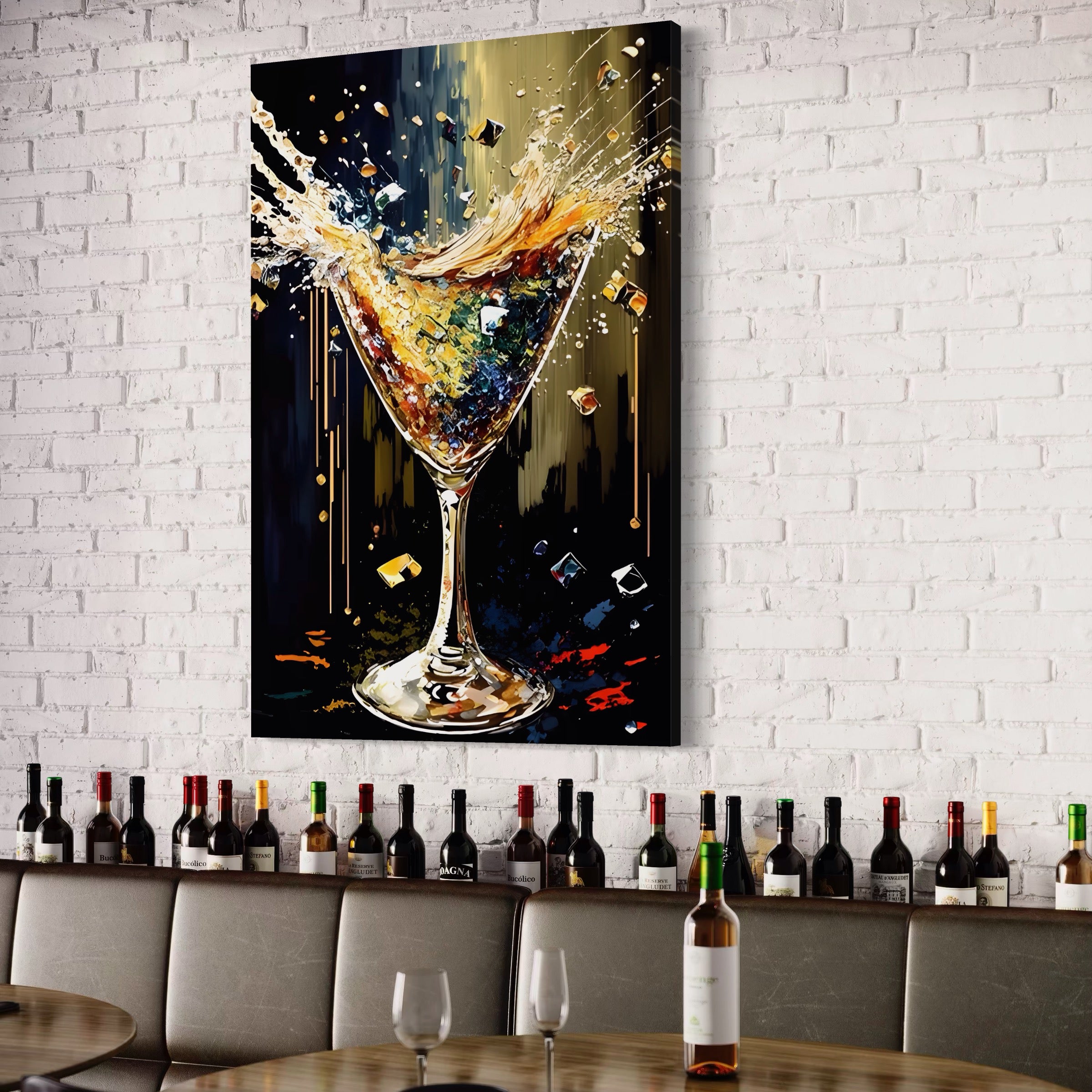 Tablou Canvas Premium LuxCanva® A1522, Glass Of Surprises , Pahar, Cocktail, Party, Dormitor, Culori Vibrante