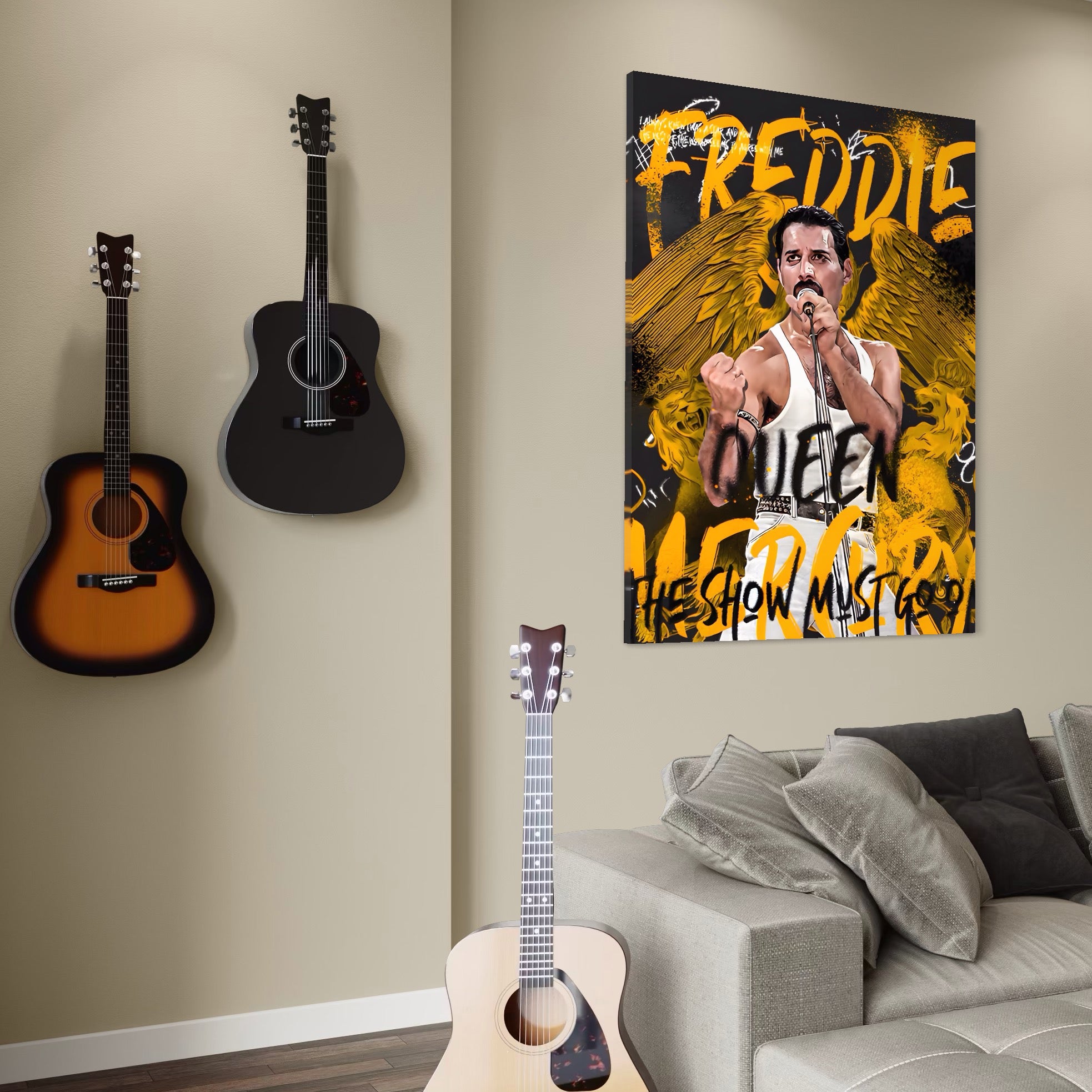 Tablou Canvas Premium LuxCanva® A1526, Freddie Angel , Room, Cantaret, Artist, Queen, Living, Culori Vibrante