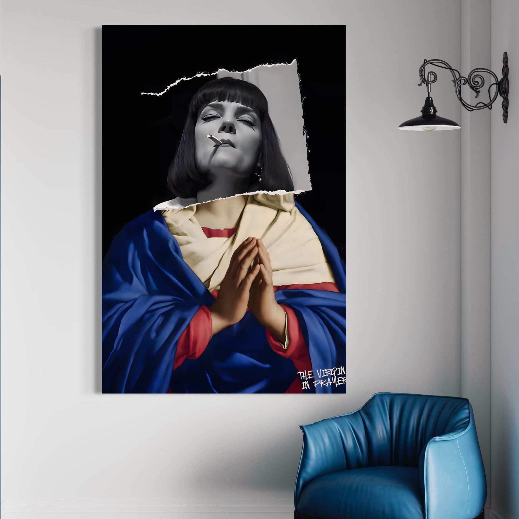 Tablou Canvas Premium LuxCanva® A1531, The Virgin In Prayer , Room, Fictiune, Epic, Decorativ, Living, Culori Vibrante
