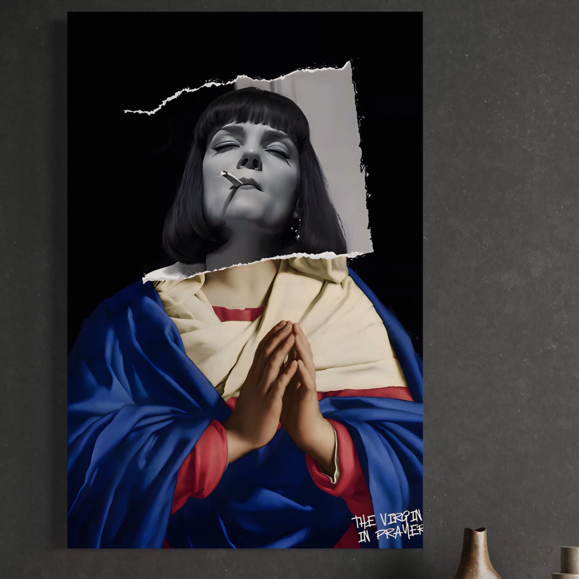 Tablou Canvas Premium LuxCanva® A1531, The Virgin In Prayer , Room, Fictiune, Epic, Decorativ, Living, Culori Vibrante