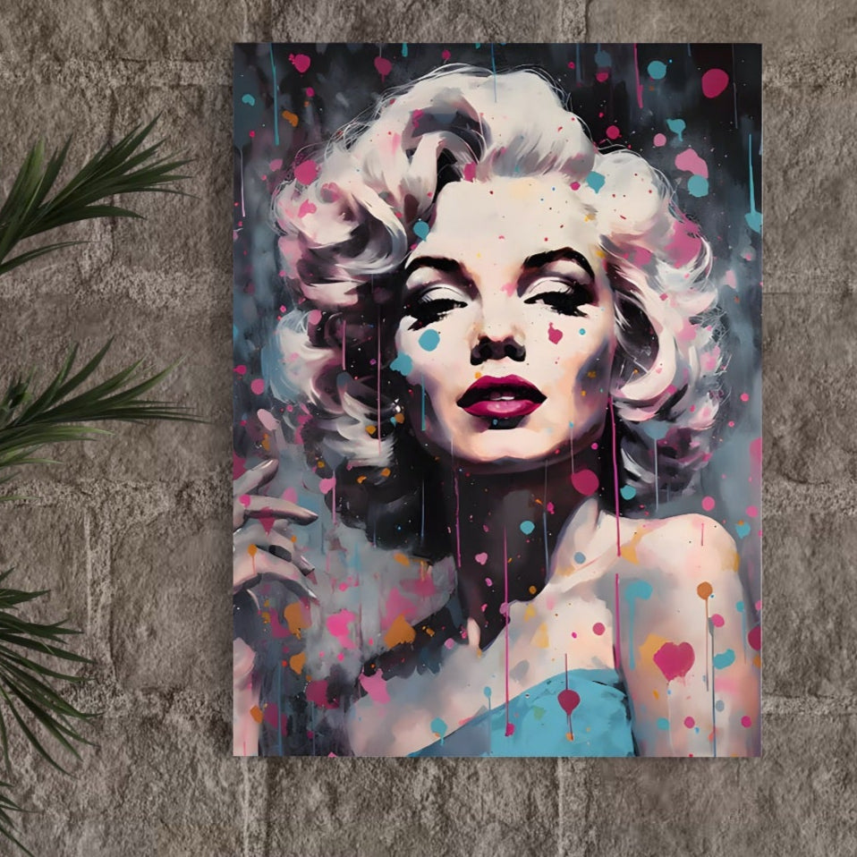 Tablou Canvas Premium, LuxCanva® C1159, Sexy Marilyn Monroe, Culori, Icon, Diva, Beautiful, Living Room, Relaxare, Culori Vibrante