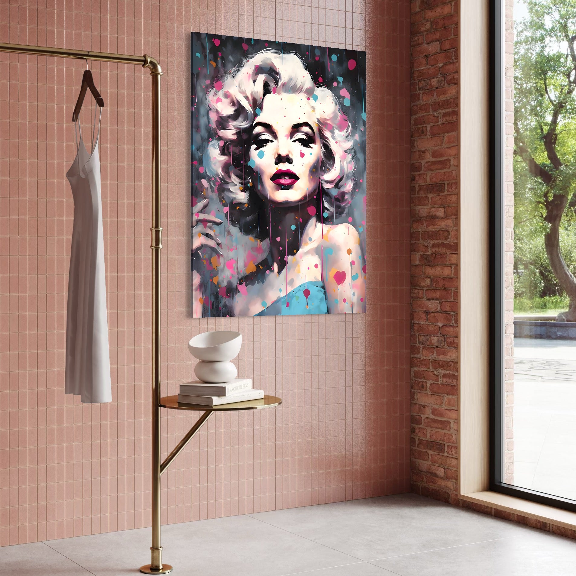 Tablou Canvas Premium, LuxCanva® C1159, Sexy Marilyn Monroe, Culori, Icon, Diva, Beautiful, Living Room, Relaxare, Culori Vibrante
