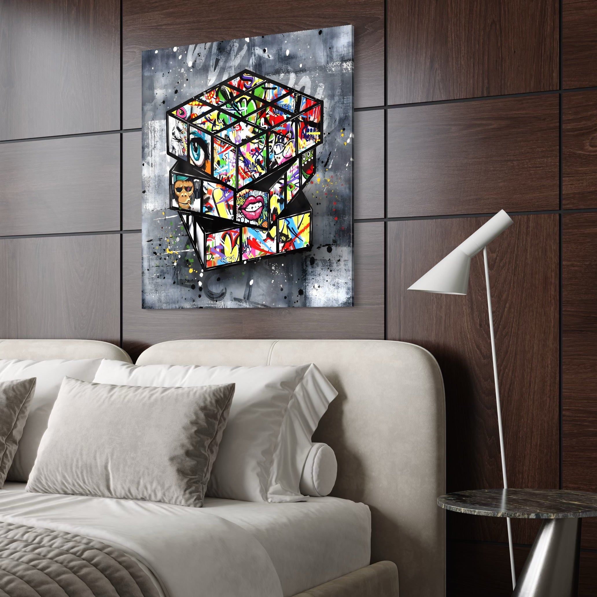 Tablou Canvas Premium, LuxCanva® C1253, Funny Rubik Cube, Relaxare, Game Room, Kids Room Culori Vibrante