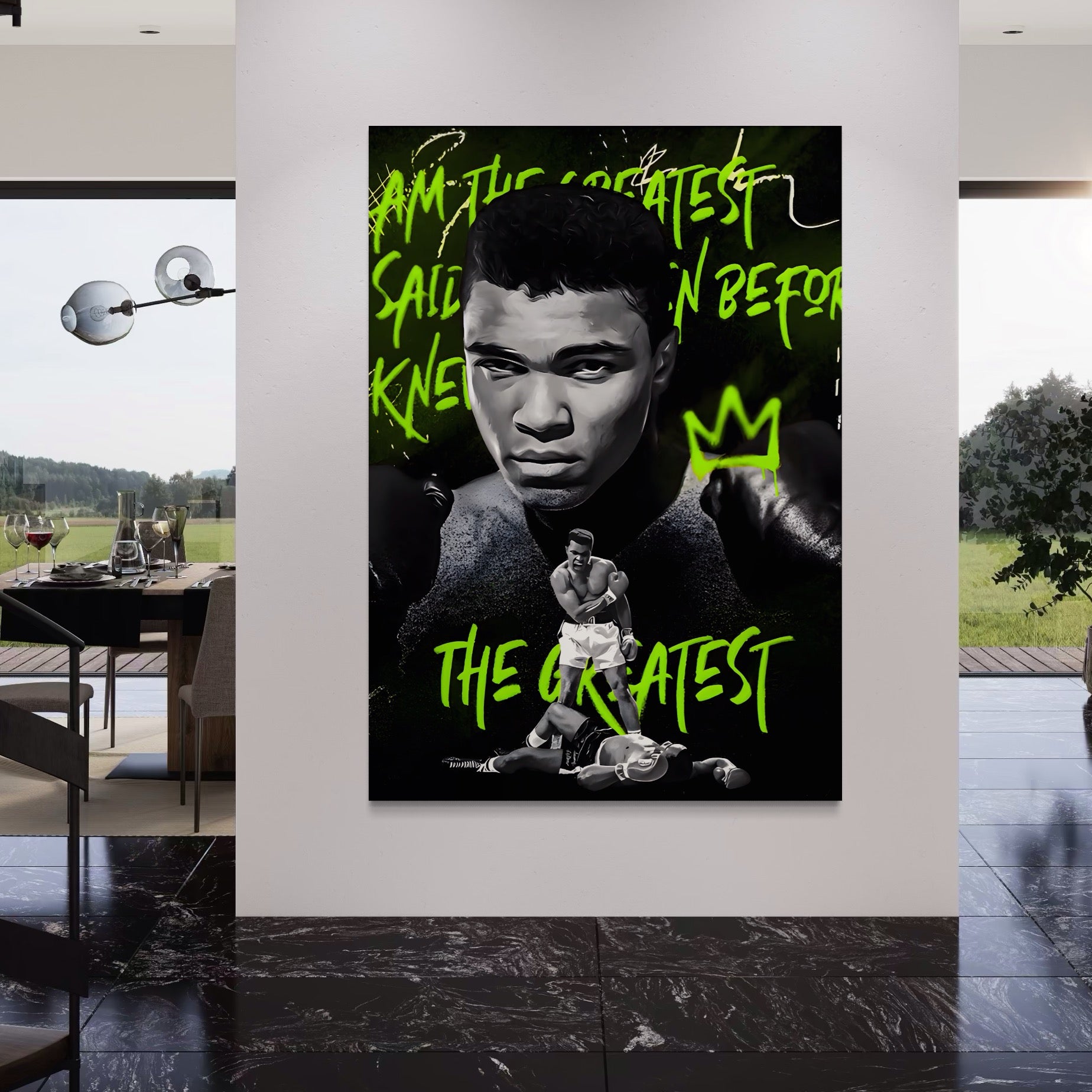 Tablou Canvas Premium LuxCanva® A1545, Mr. Muhammad Ali , Boxer, Sportiv, Campion, Living, Culori Vibrante