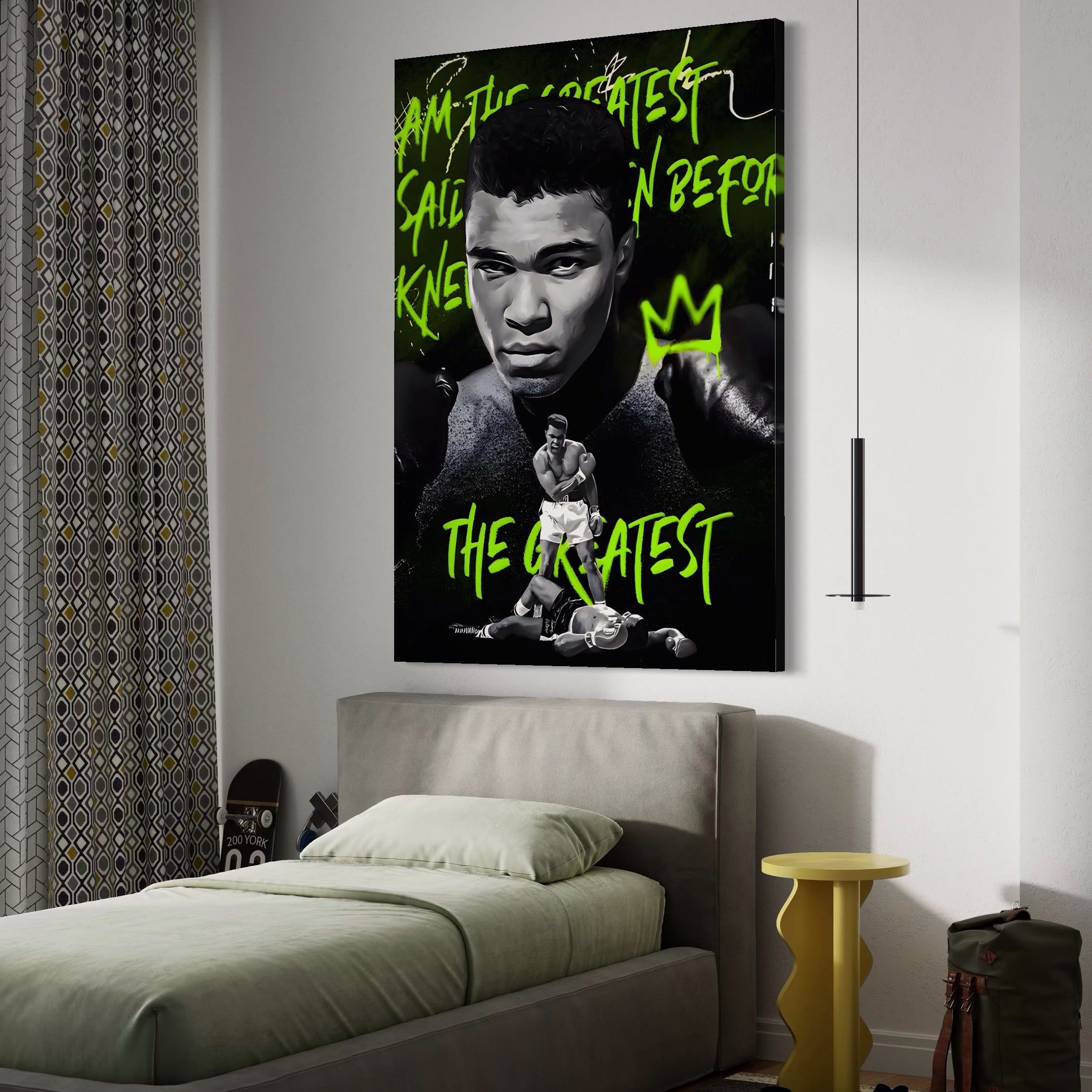 Tablou Canvas Premium LuxCanva® A1545, Mr. Muhammad Ali , Boxer, Sportiv, Campion, Living, Culori Vibrante