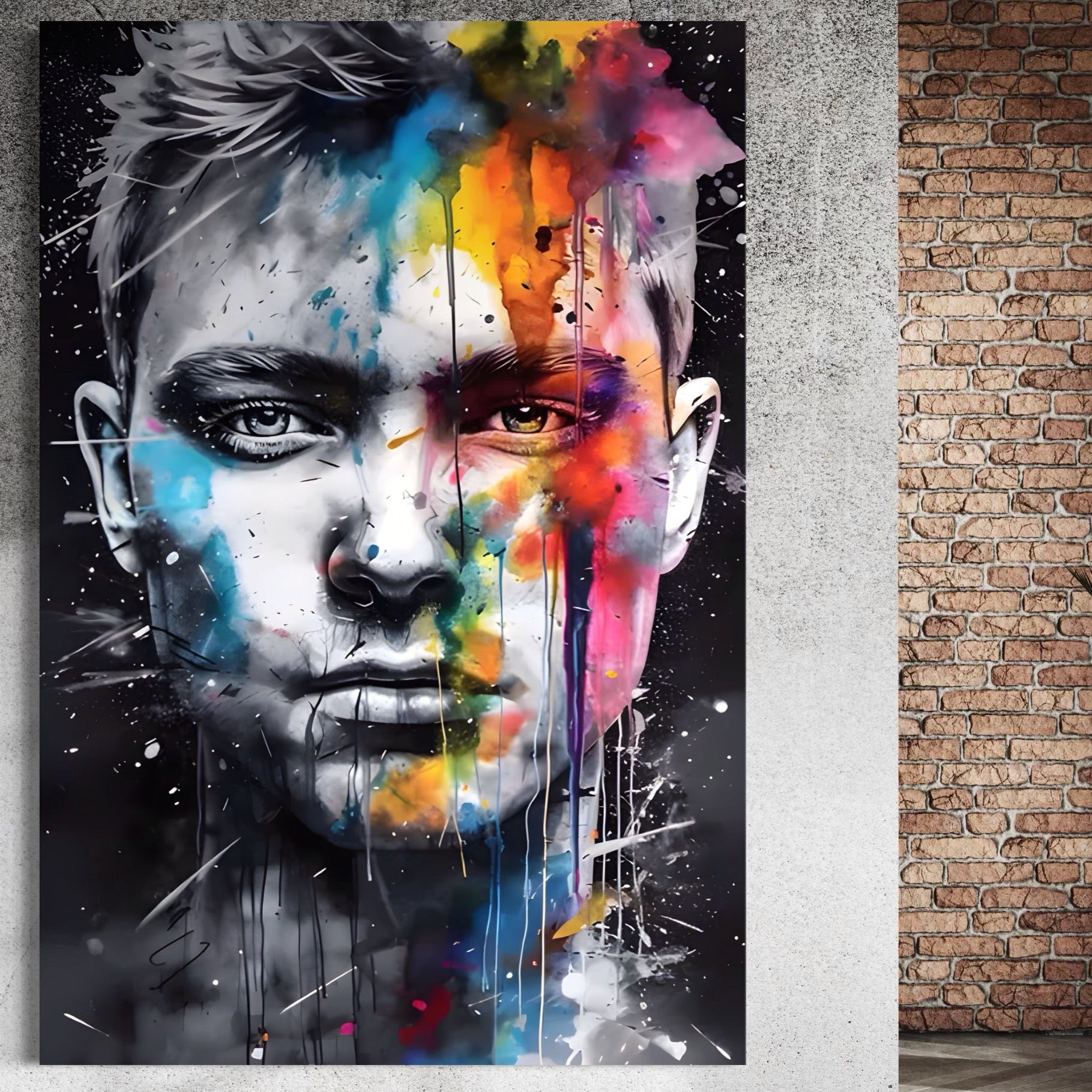 Tablou Canvas Premium LuxCanva® A1546, Beautiful Boy ,  Barbat, Model, Frumuste, Decorativ, Living, Culori Vibrante