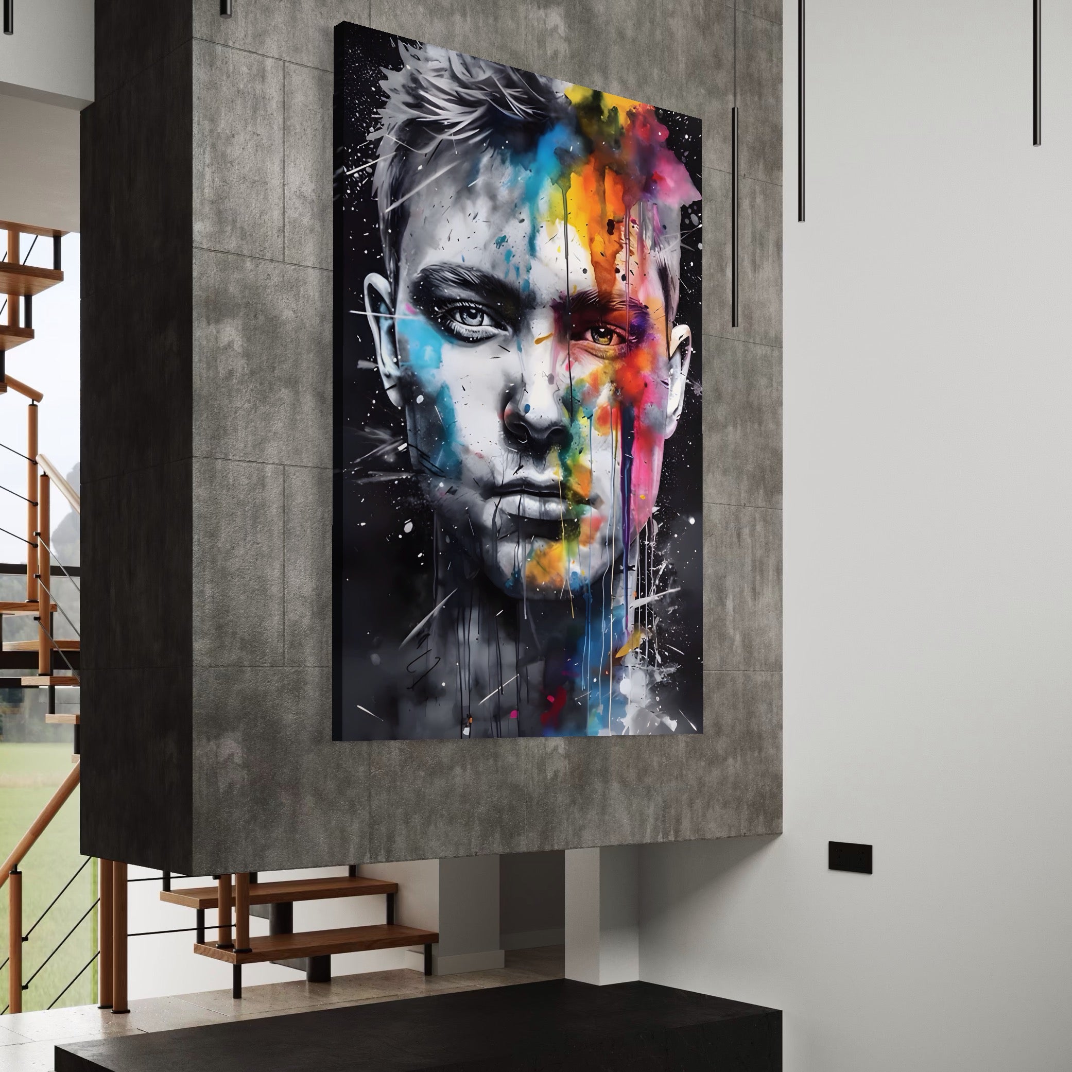 Tablou Canvas Premium LuxCanva® A1546, Beautiful Boy ,  Barbat, Model, Frumuste, Decorativ, Living, Culori Vibrante