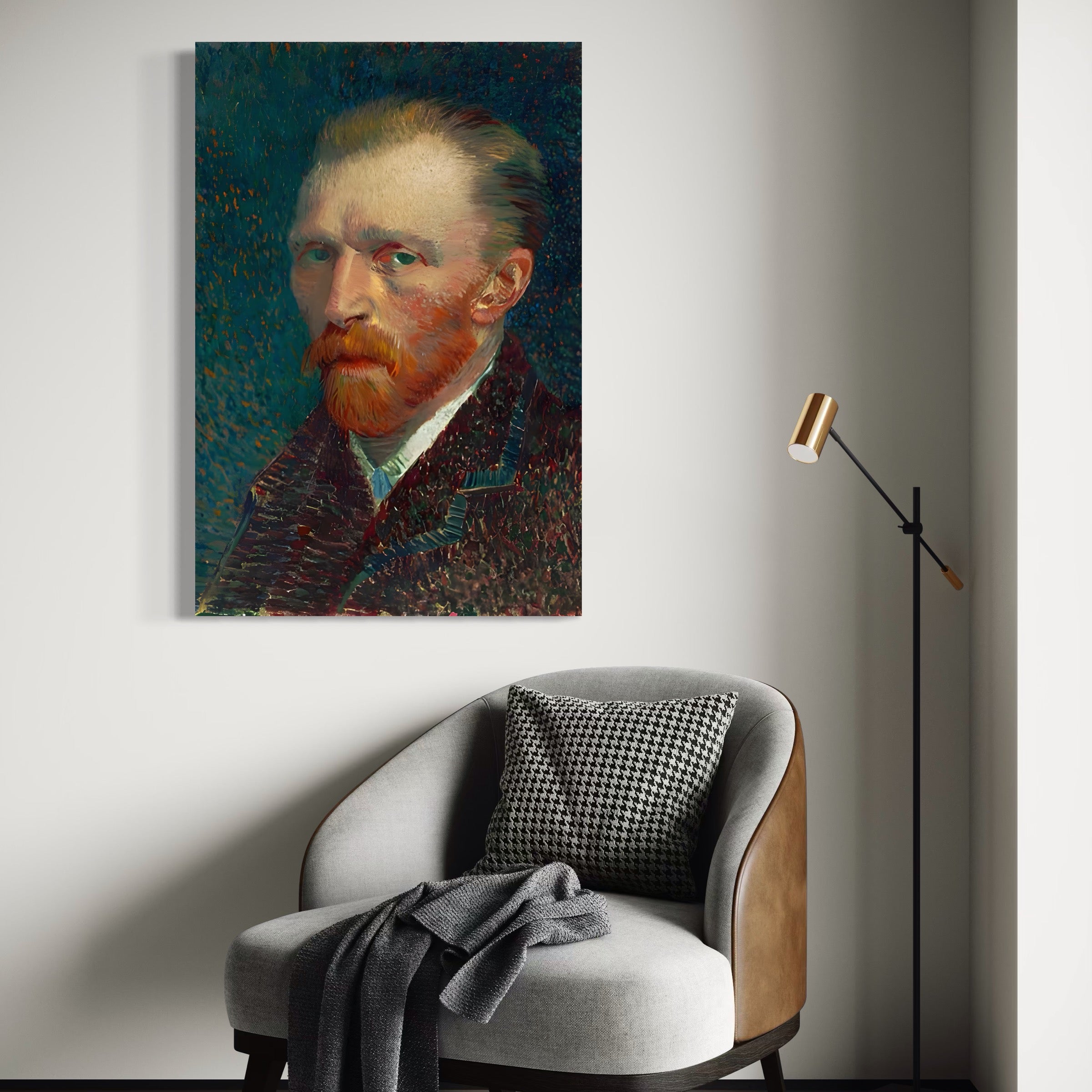 Tablou Canvas Premium LuxCanva® A1557, Autoportret , Galerie De Arta, Vincent Van Gogh, Pictor, Living, Culori Vibrante