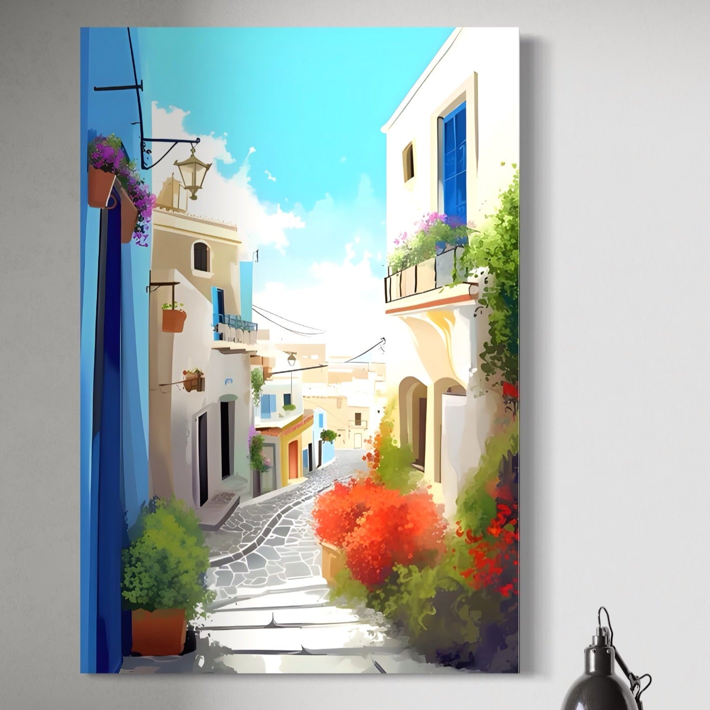 Tablou Canvas Premium LuxCanva® A1570, Oras Colorat , Room, Vacanta, Cladiri, Arhitectura, Living, Culori Vibrante