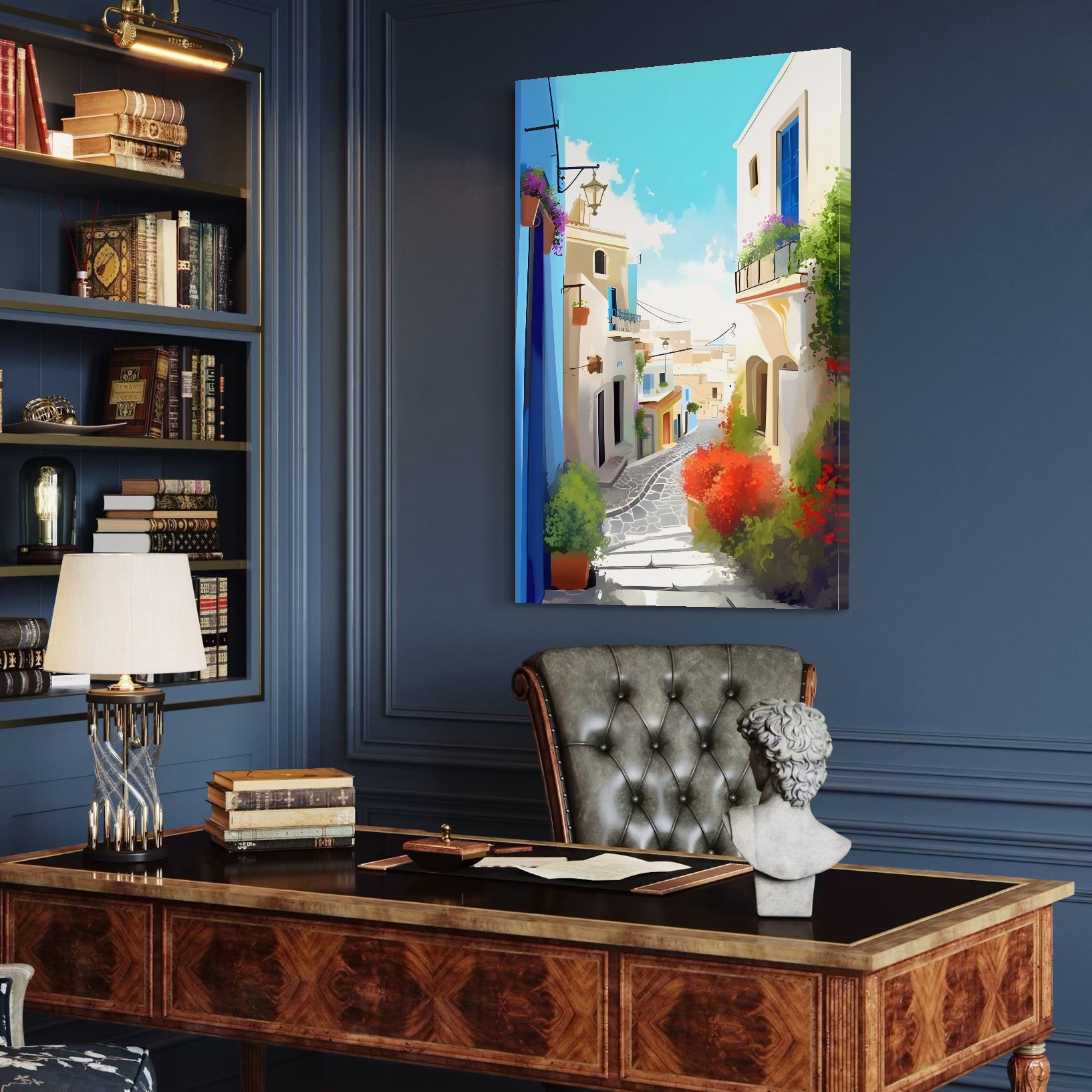 Tablou Canvas Premium LuxCanva® A1570, Oras Colorat , Room, Vacanta, Cladiri, Arhitectura, Living, Culori Vibrante