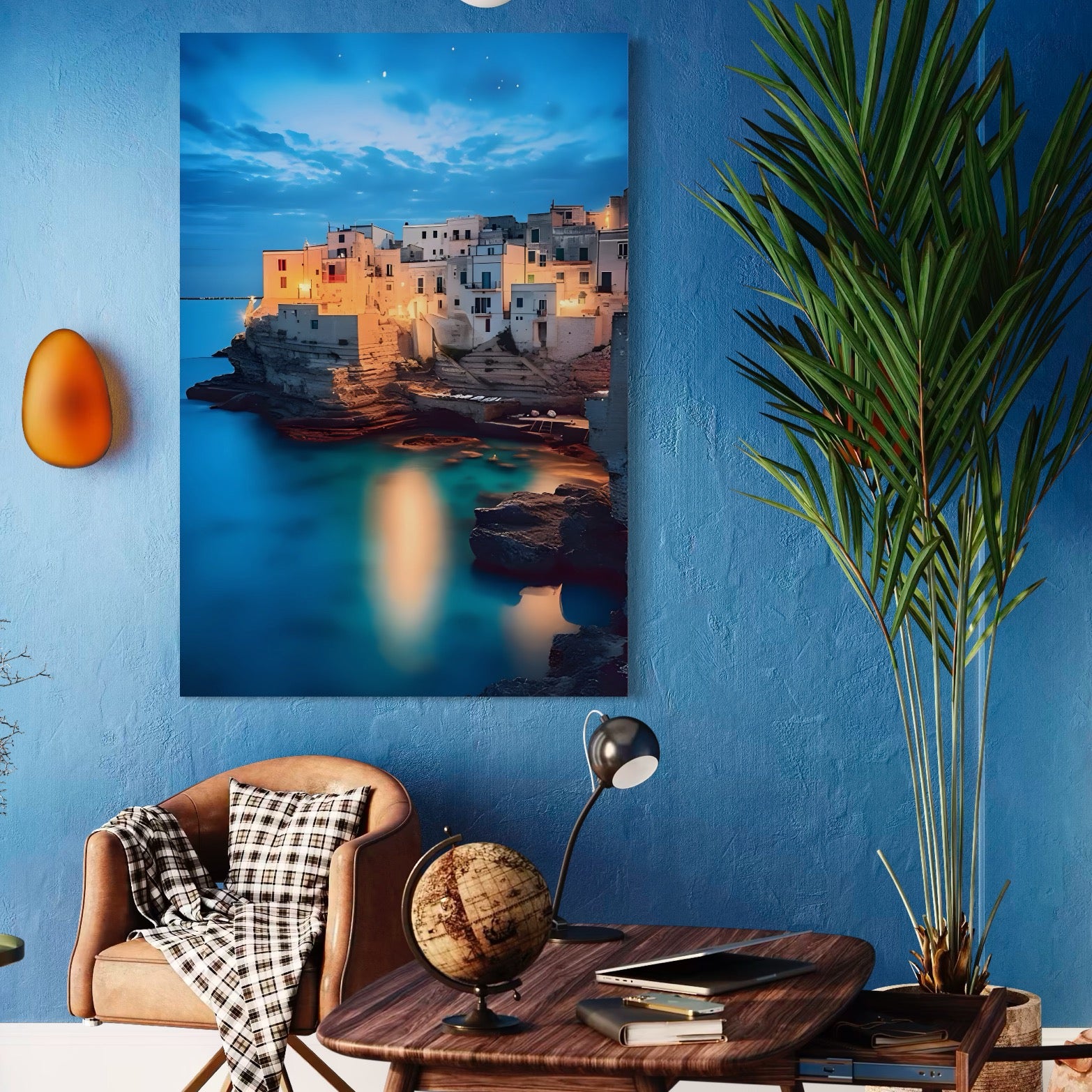 Tablou Canvas Premium LuxCanva® A1571, Vis La Malul Marii ,  Room, Cladiri, Arhitectura, Tarm, Living, Culori Vibrante