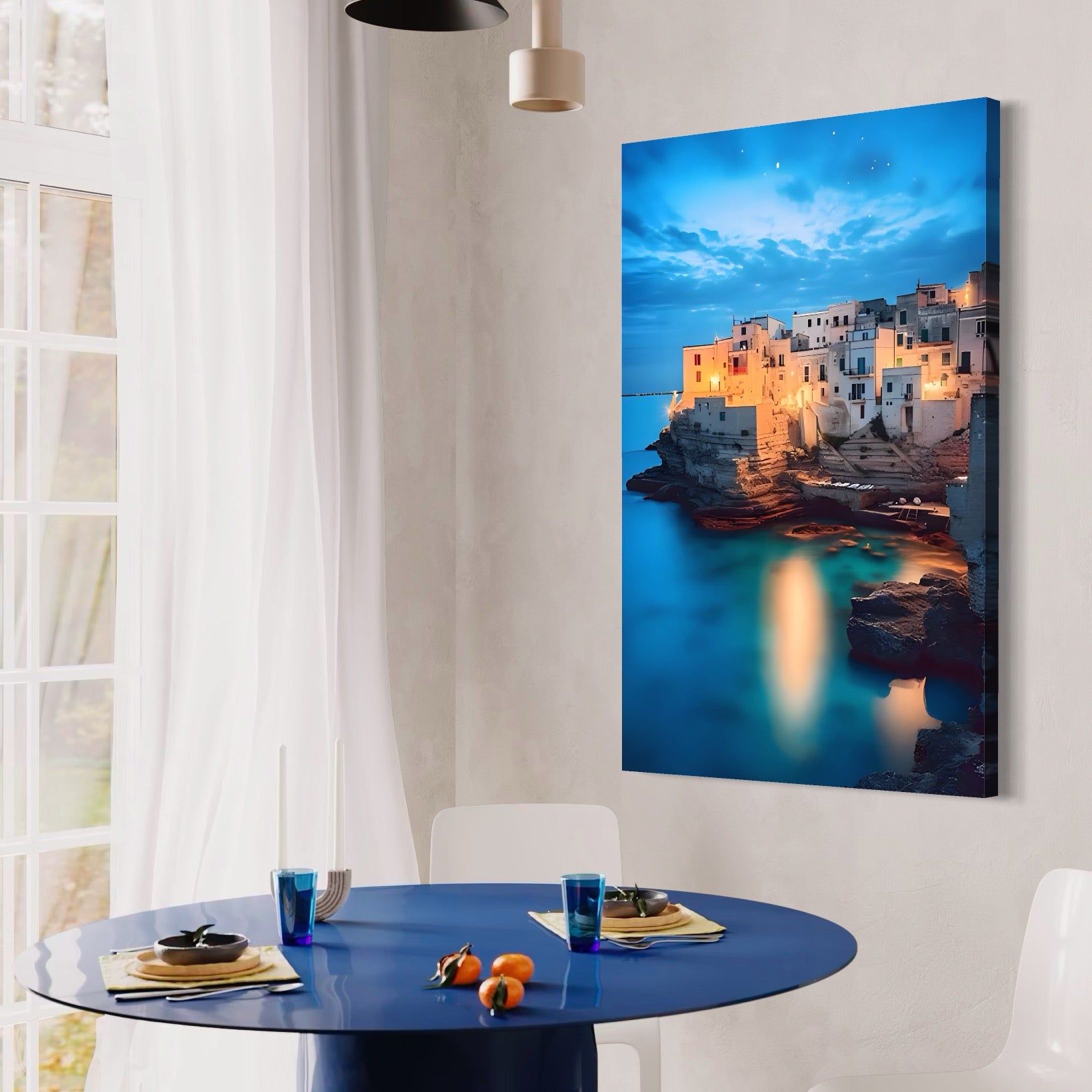 Tablou Canvas Premium LuxCanva® A1571, Vis La Malul Marii ,  Room, Cladiri, Arhitectura, Tarm, Living, Culori Vibrante