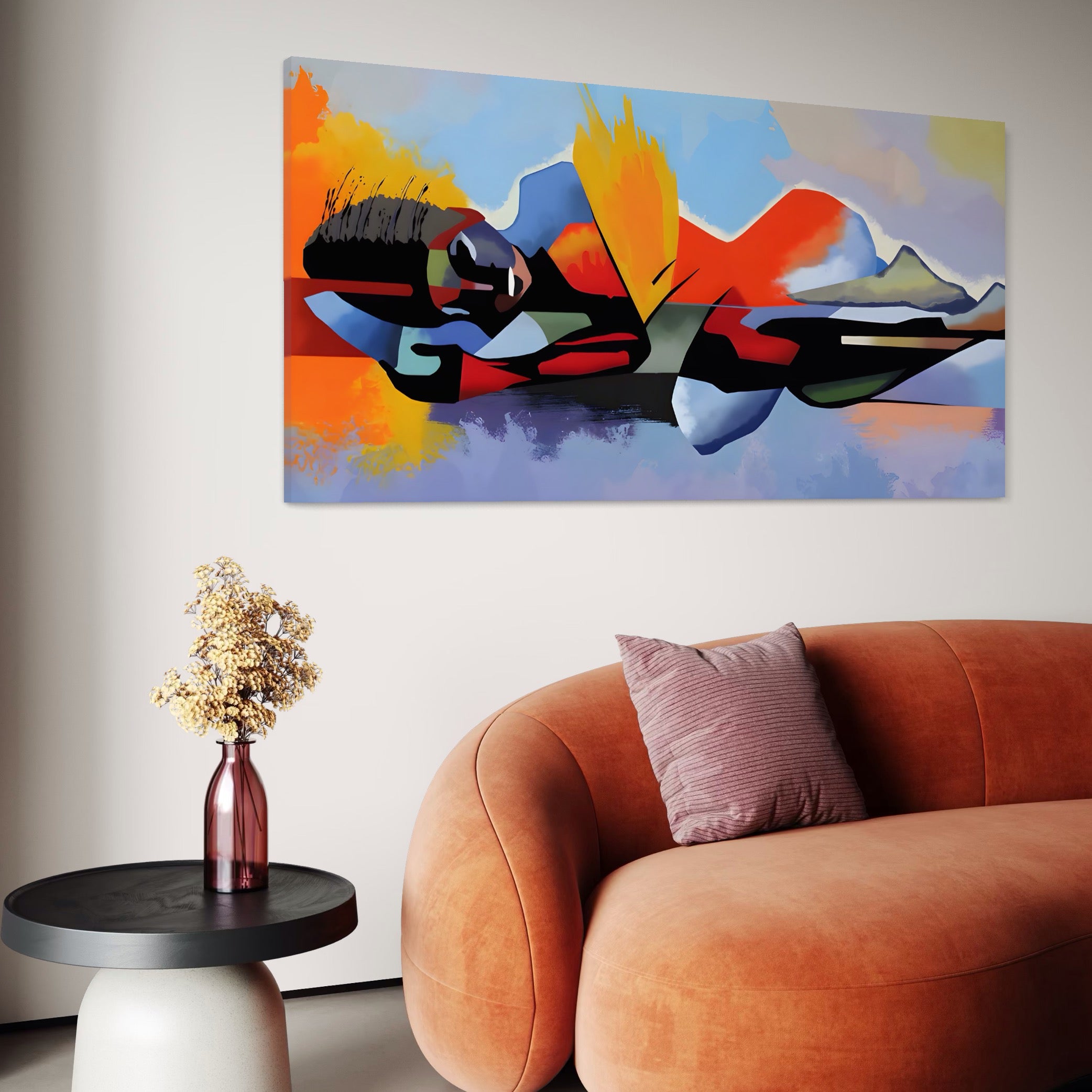 Tablou Canvas Premium LuxCanva® A1584, Somn Lin ,  Room, Decorativ, Abstract, Fata, Living, Culori Vibrante