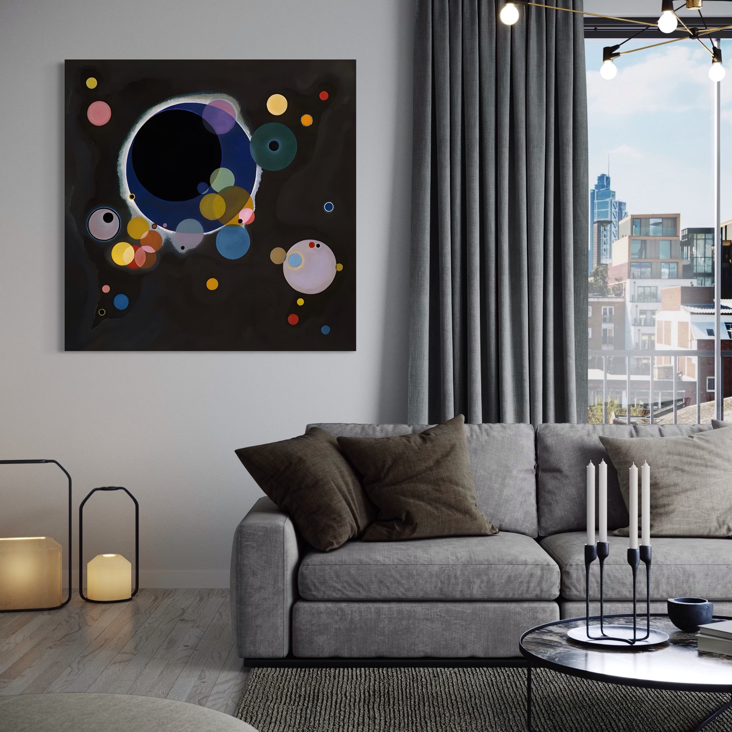 Tablou Canvas Premium LuxCanva® A1591, Inima Cosmosului , Camera Copil, Univers, Abstract, Decorativ, Living, Culori Vibrante