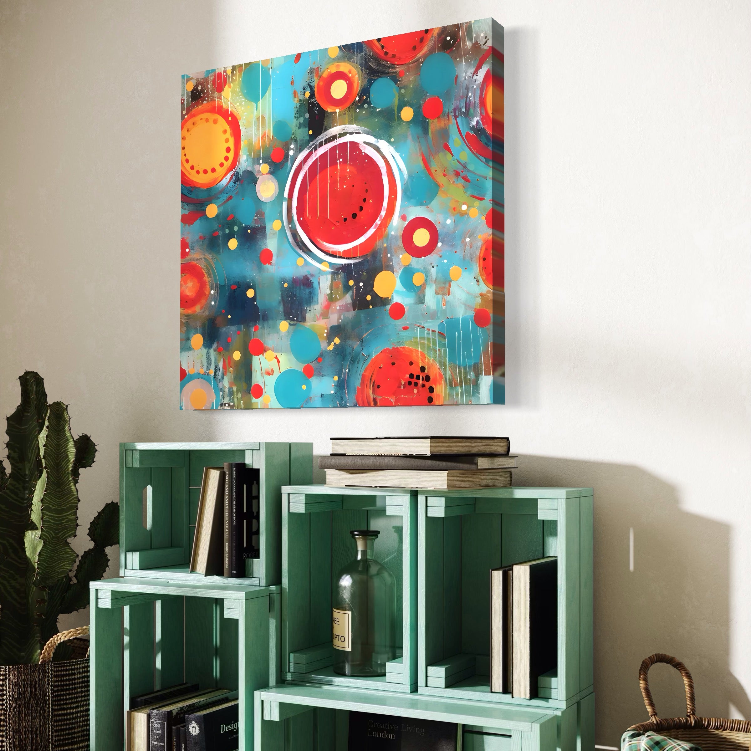 Tablou Canvas Premium LuxCanva® A1594, Abstract Watermelon , Pepene, Compozitie, Idei, Sentimente, Decorativ, Dormtior, Culori Vibrante