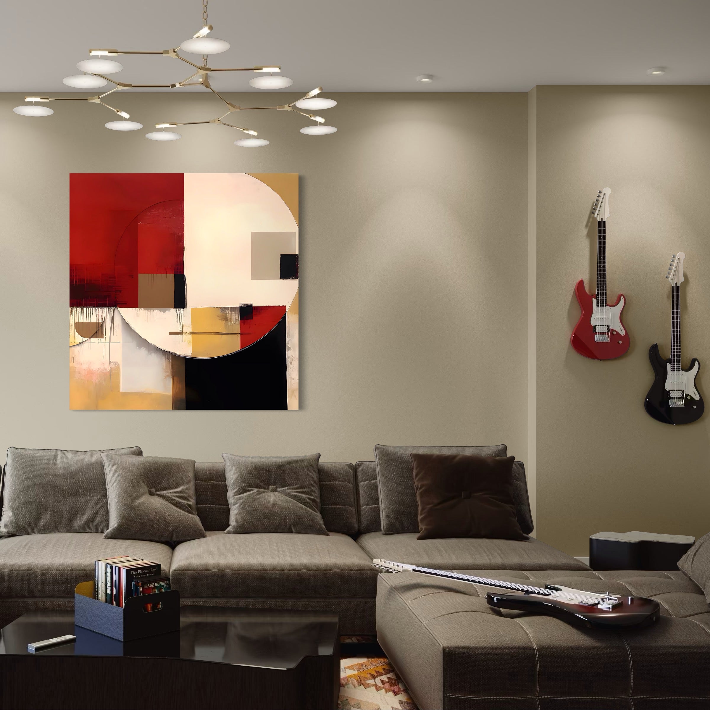 Tablou Canvas Premium LuxCanva® A1601, Stare Abstracta , Room, Decorativ, Sentimente, Interpretare, Contraste, Living, Culori Vibrante