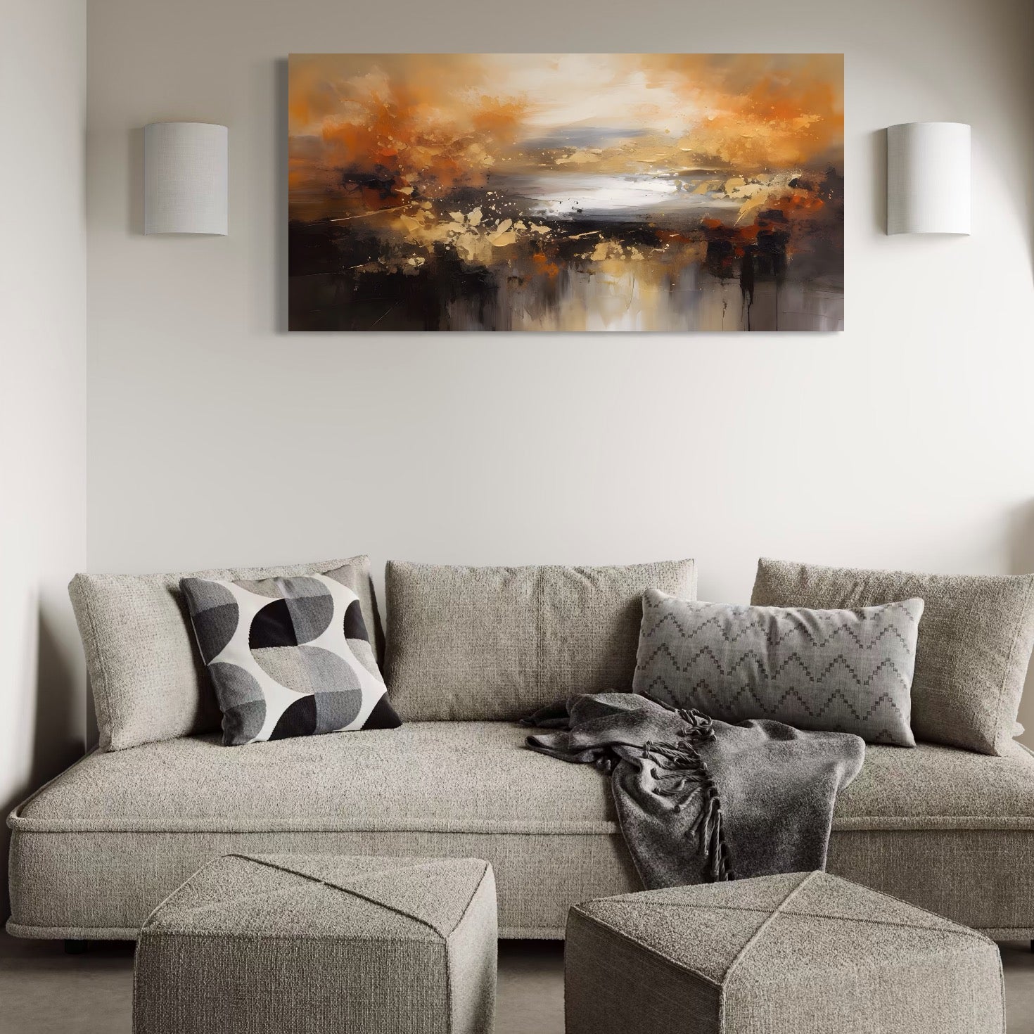 Tablou Canvas Premium LuxCanva® A1607, Infinit ,  Peisaj Abstract, Decorativ, Cosmos, Dormitor, Culori Vibrante