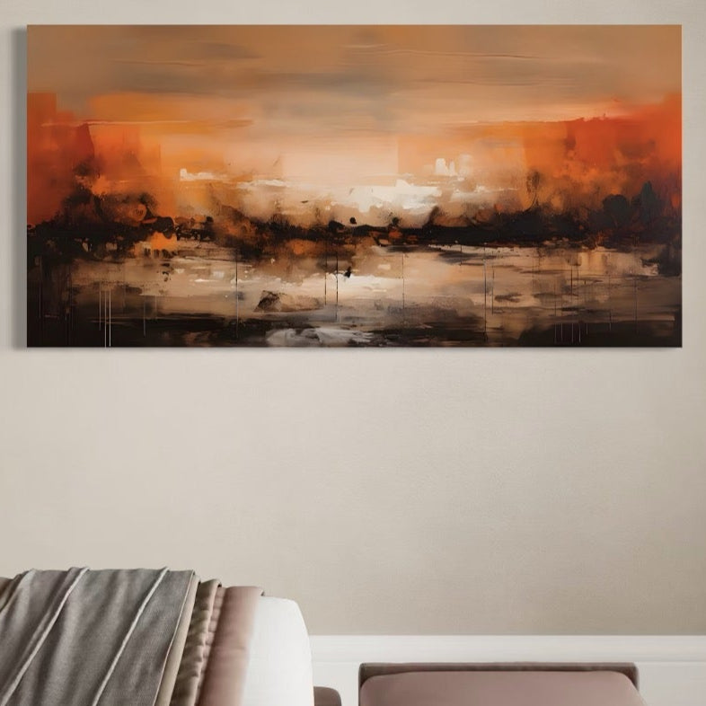 Adăugați o notă vibrantă sufrageriei dvs. moderne cu tabloul LuxCanva® Tablou Canvas Premium A1610 "Lumina Si Intuneric", un peisaj abstract decorativ realizat pe pânză de bumbac premium pentru culori uimitoare deasupra canapelei.