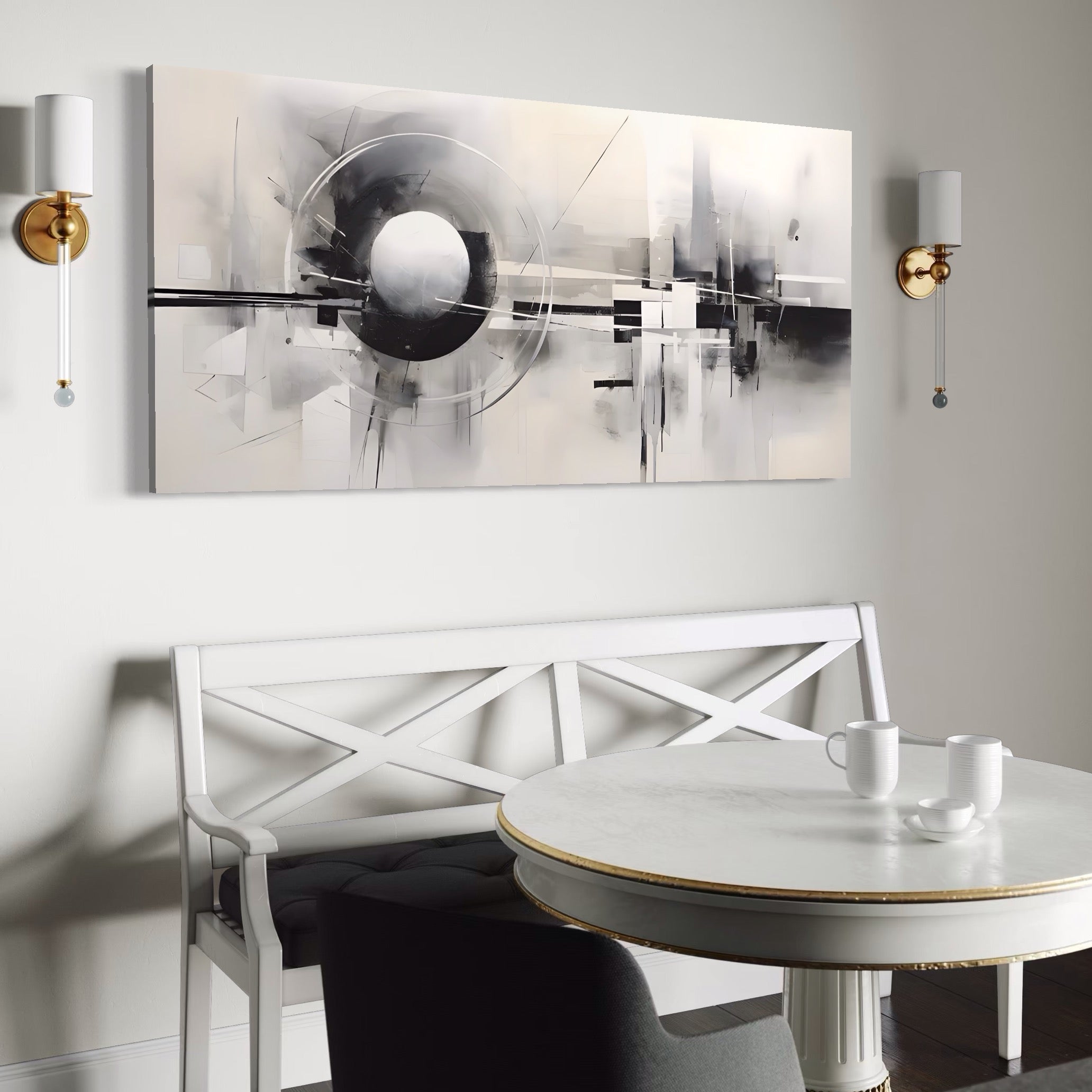 Tablou Canvas Premium LuxCanva® A1612, Non-Culori , Room, Abstract, Sfera, Univers, Decorativ, Dormitor, Culori Vibrante