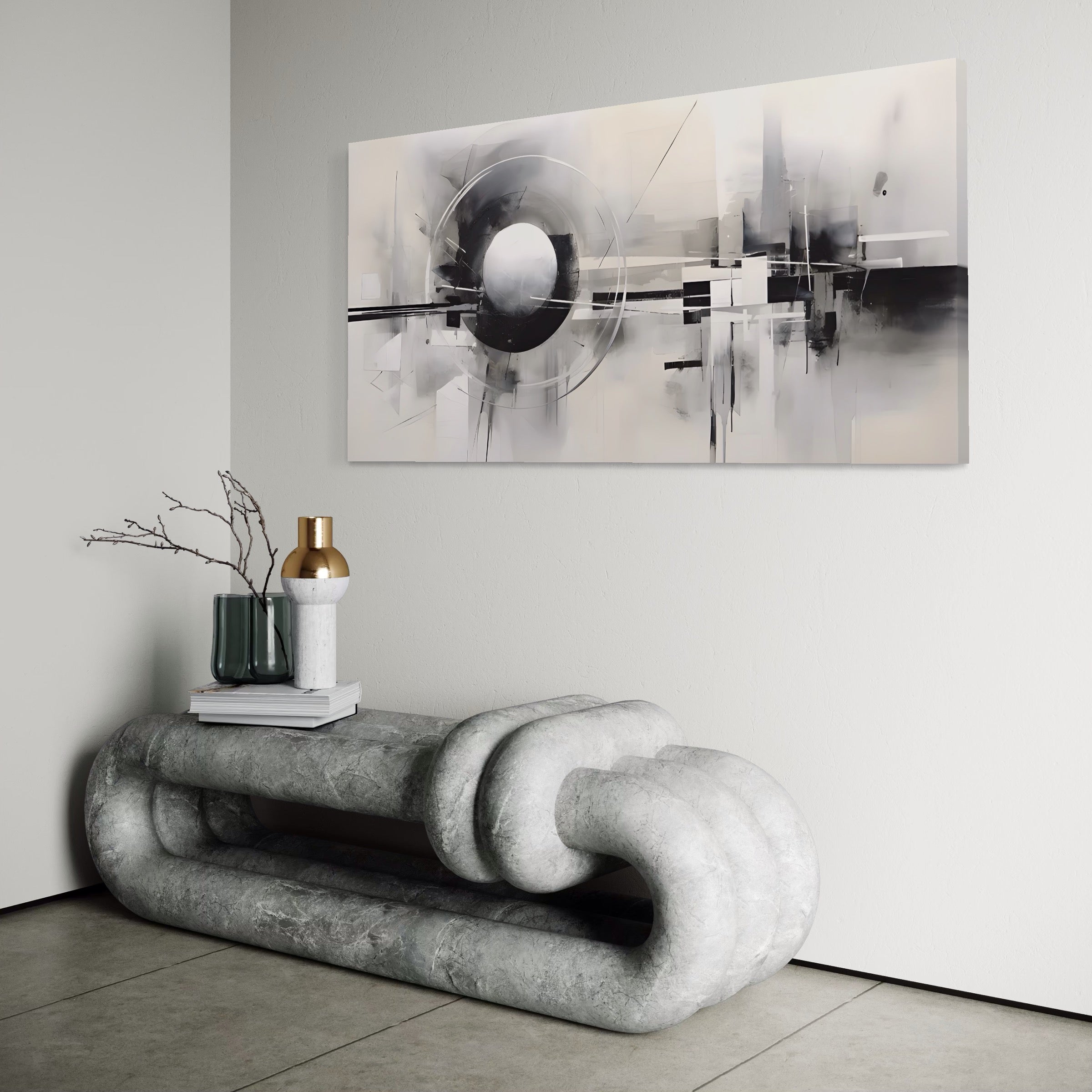 Tablou Canvas Premium LuxCanva® A1612, Non-Culori , Room, Abstract, Sfera, Univers, Decorativ, Dormitor, Culori Vibrante