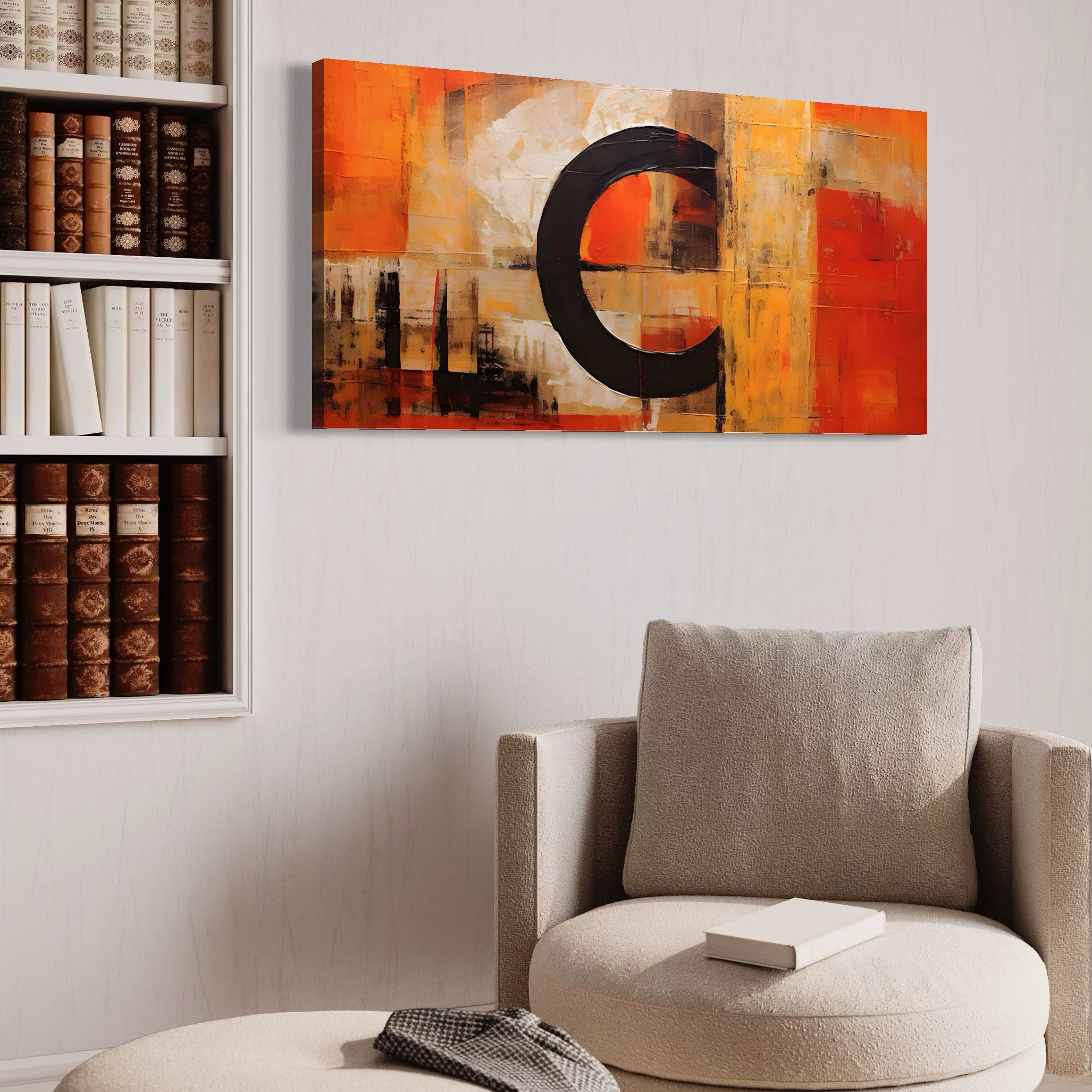 Tablou Canvas Premium LuxCanva® A1621, Realitate Abstracta , Living, Cromatic, Rosu, Cerc, Decorativ, Dormitor, Culori Vibrante