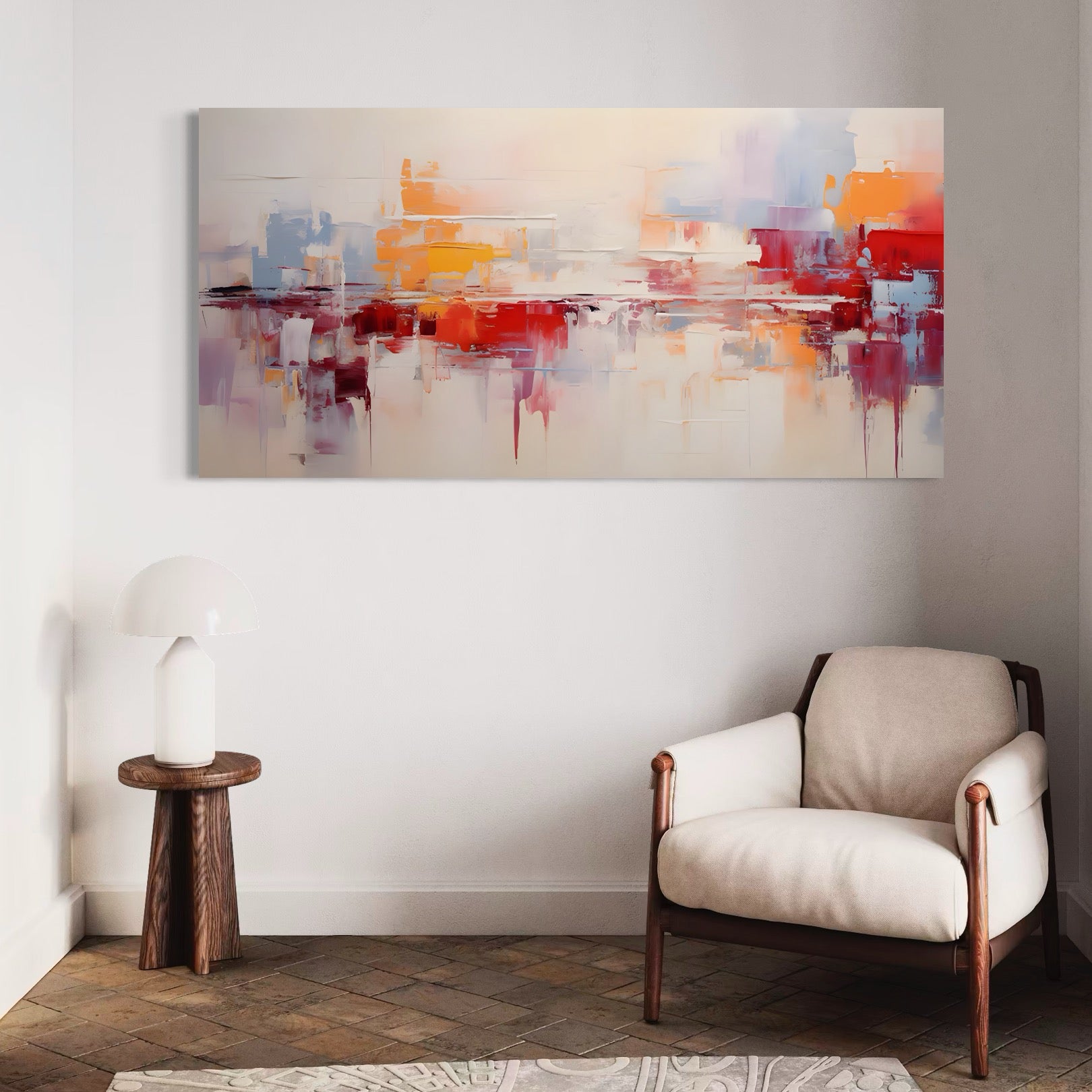 Tablou Canvas Premium LuxCanva® A1622, Cromatica , Living, Abstract, Reflexie De Culori, Decorativ, Dormitor, Culori Vibrante