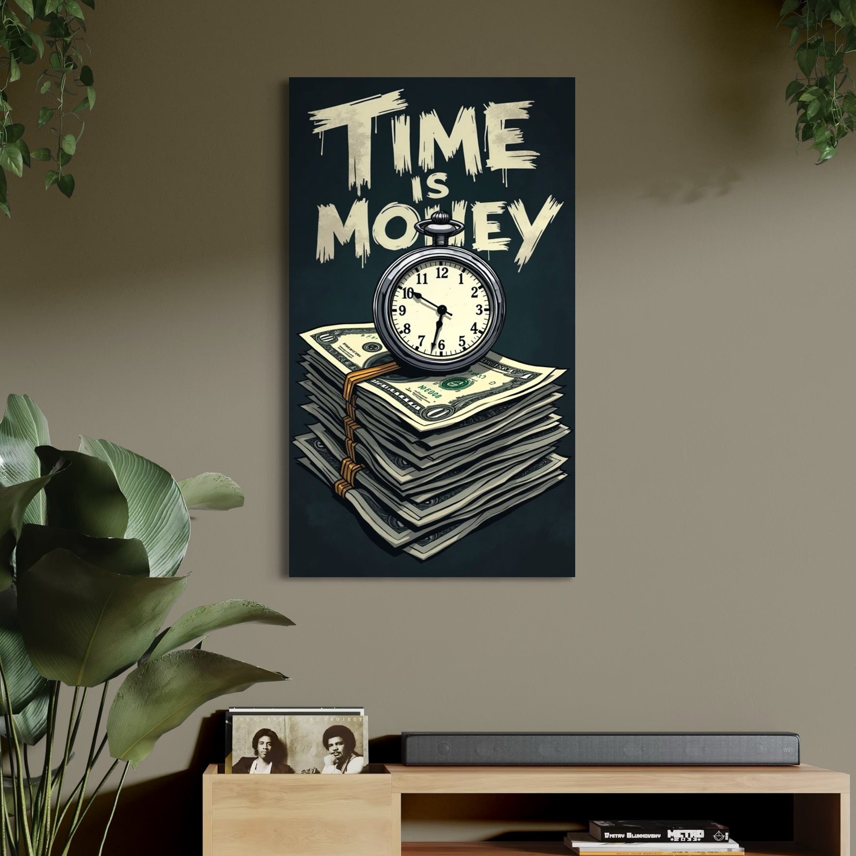 Tablou Canvas Premium, LuxCanva® Q1012, Ora Succesului, Timp, Ceas, Bani, Business, Disciplina, Motivatie, Performanta, Cariera, Birou, Dormitor