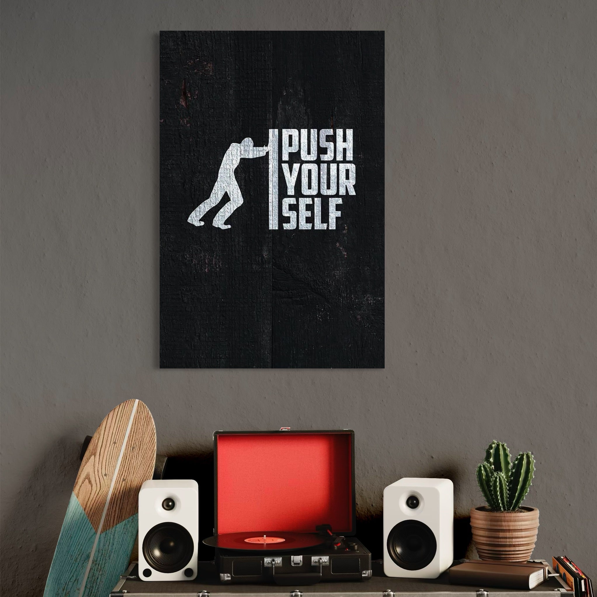 Tablou Canvas Premium, LuxCanva® Q1015, Dincolo de Limite, Motivatie, Ambitie, Mesaj, Curaj, Determinare, Efort, Succes, Energie, Birou, Dormitor