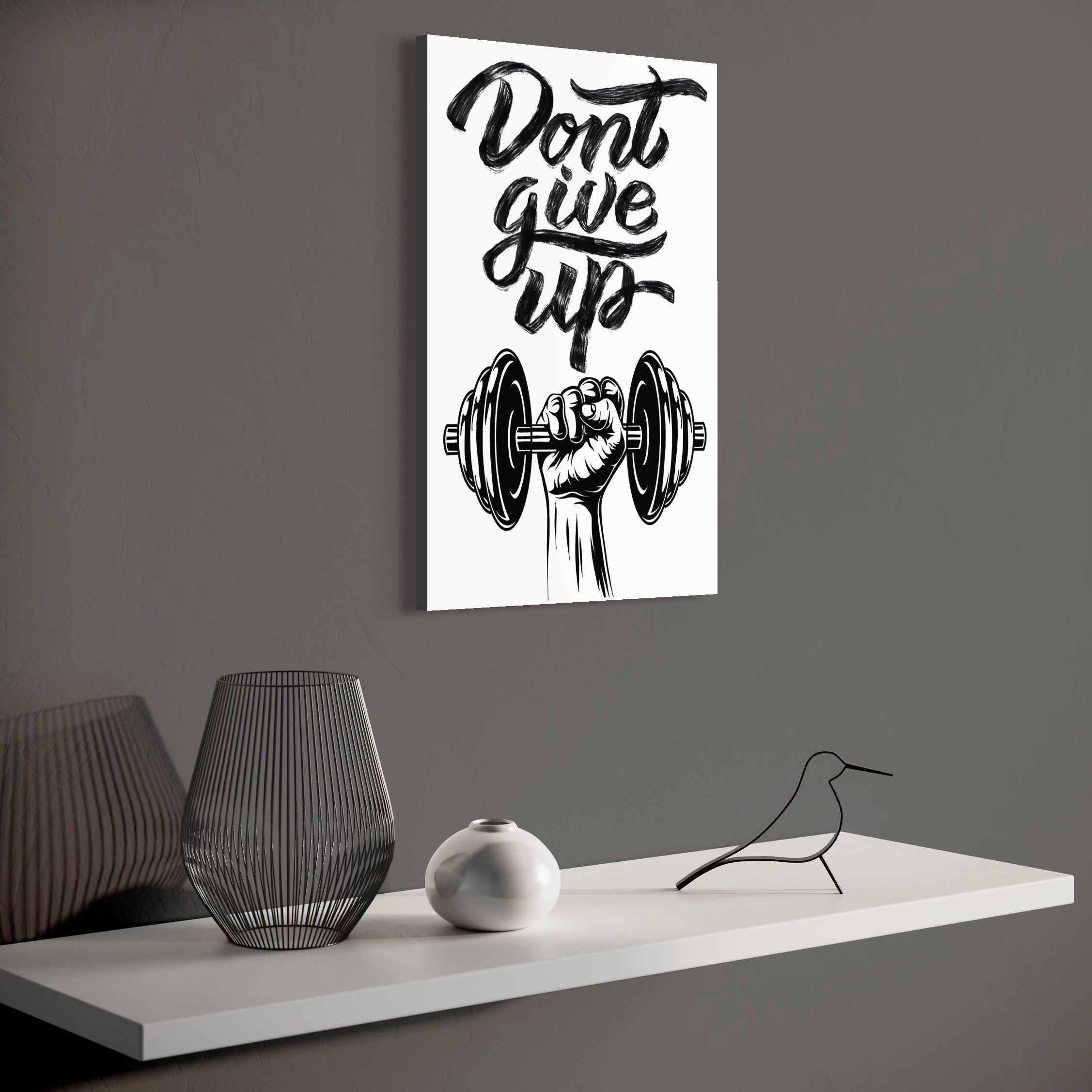 Tablou Canvas Premium, LuxCanva® Q1016, Vointa de Fier, Fitness, Gym, Sala, Disciplina, Forta, Performanta, Ambitie, Inspirational, Birou, Dormitor