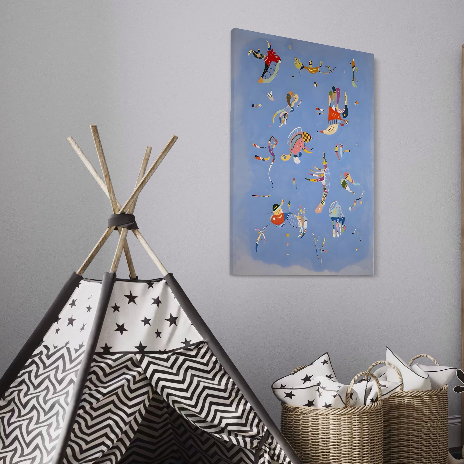 Tablou Canvas Premium LuxCanva® C1779, Jucarii Zburatoare , Jucarii, Animatie, Relaxare, Kids Room, Culori Vibrante