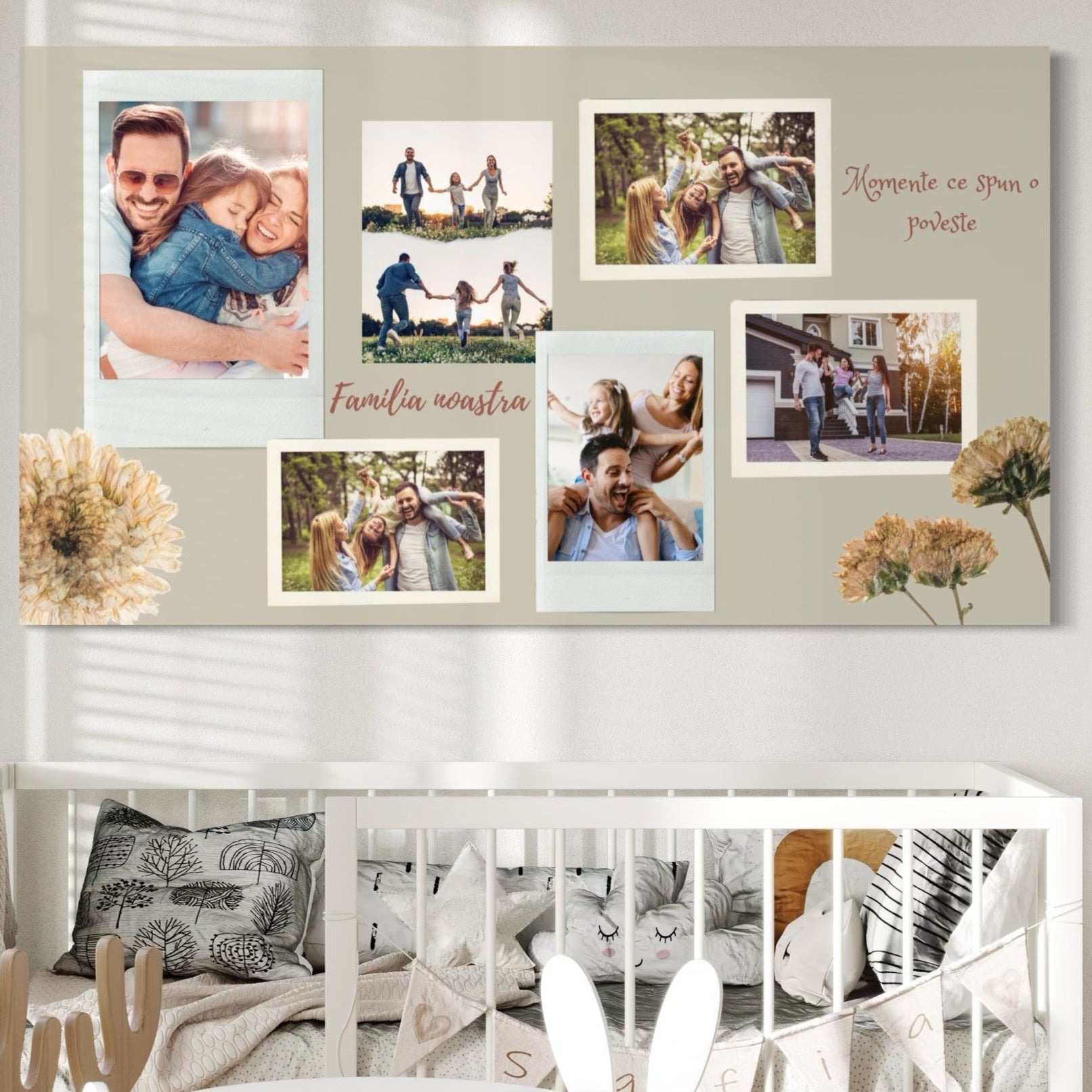 Tablou Canvas Personalizat cu 6 Poze Pentru Familie 