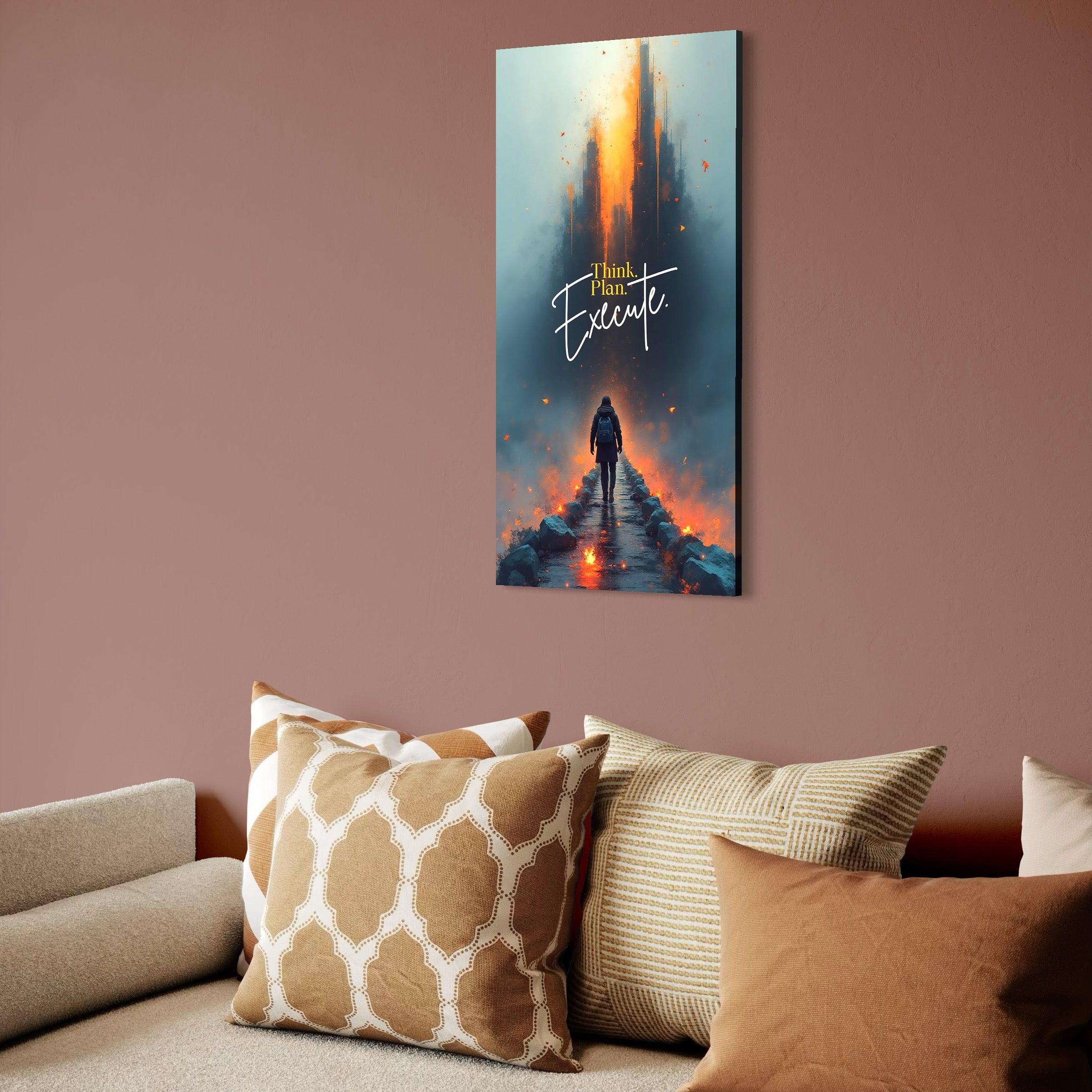 Tablou Canvas Premium, LuxCanva® Q1021, Pe Drumul Succesului, Pod, Motivational, Disciplina, Determinare, Directie, Progres, Strategie, Birou, Dormitor