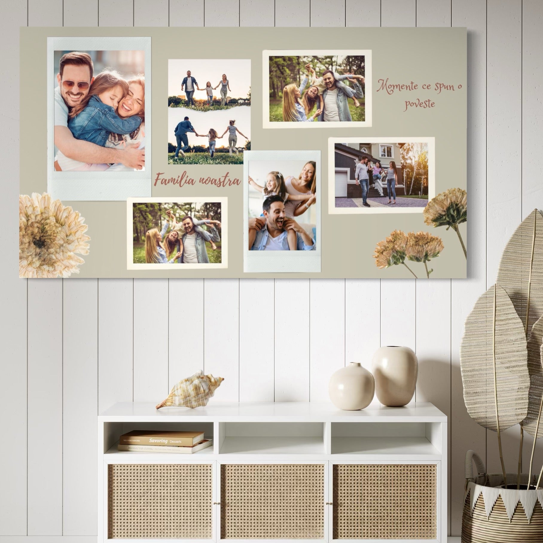 Tablou Canvas Personalizat cu 6 Poze Pentru Familie 