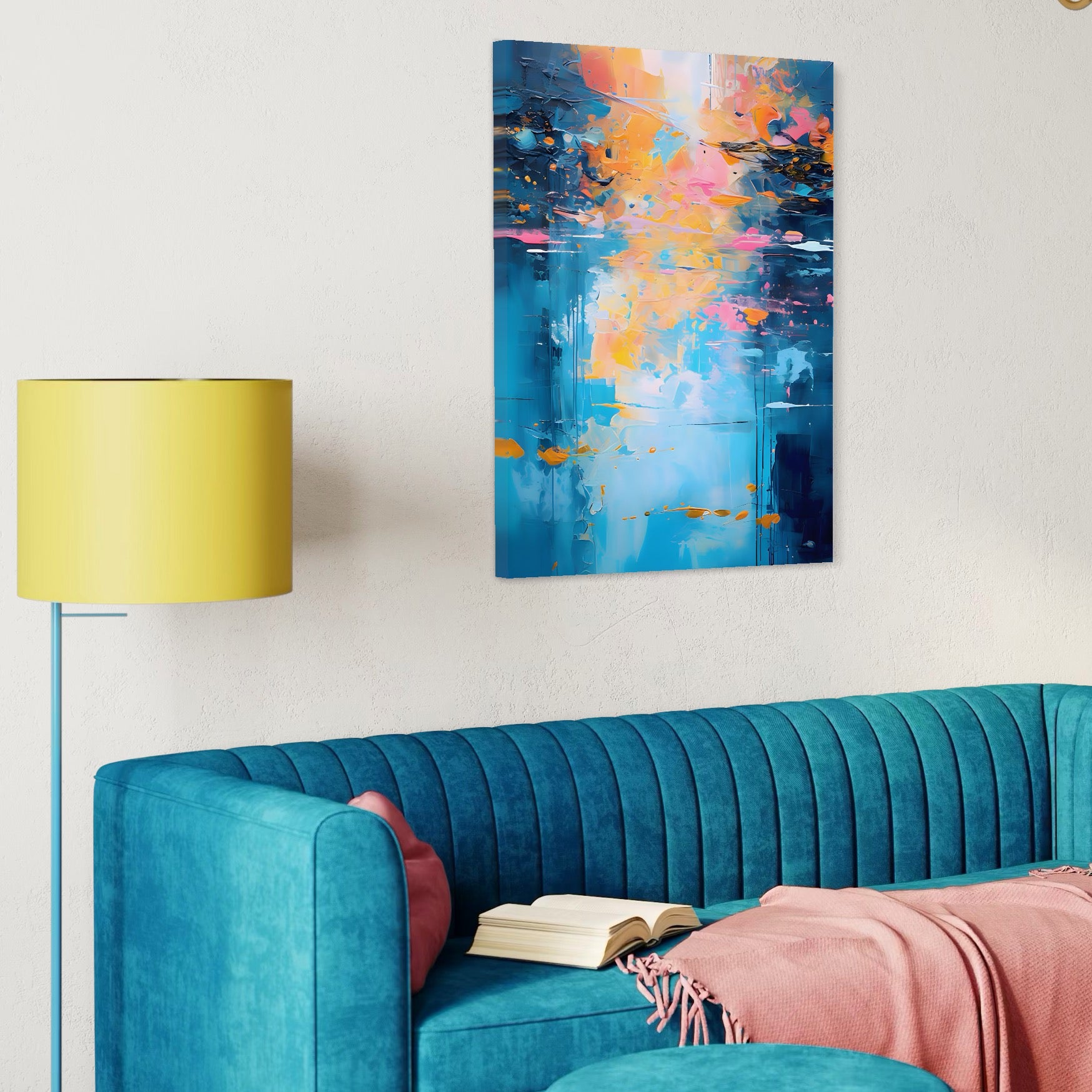 Tablou Canvas Premium LuxCanva® C1181, Pictura Colorata , Culori, Abstract, Relaxare, Living Room, Culori Vibrante