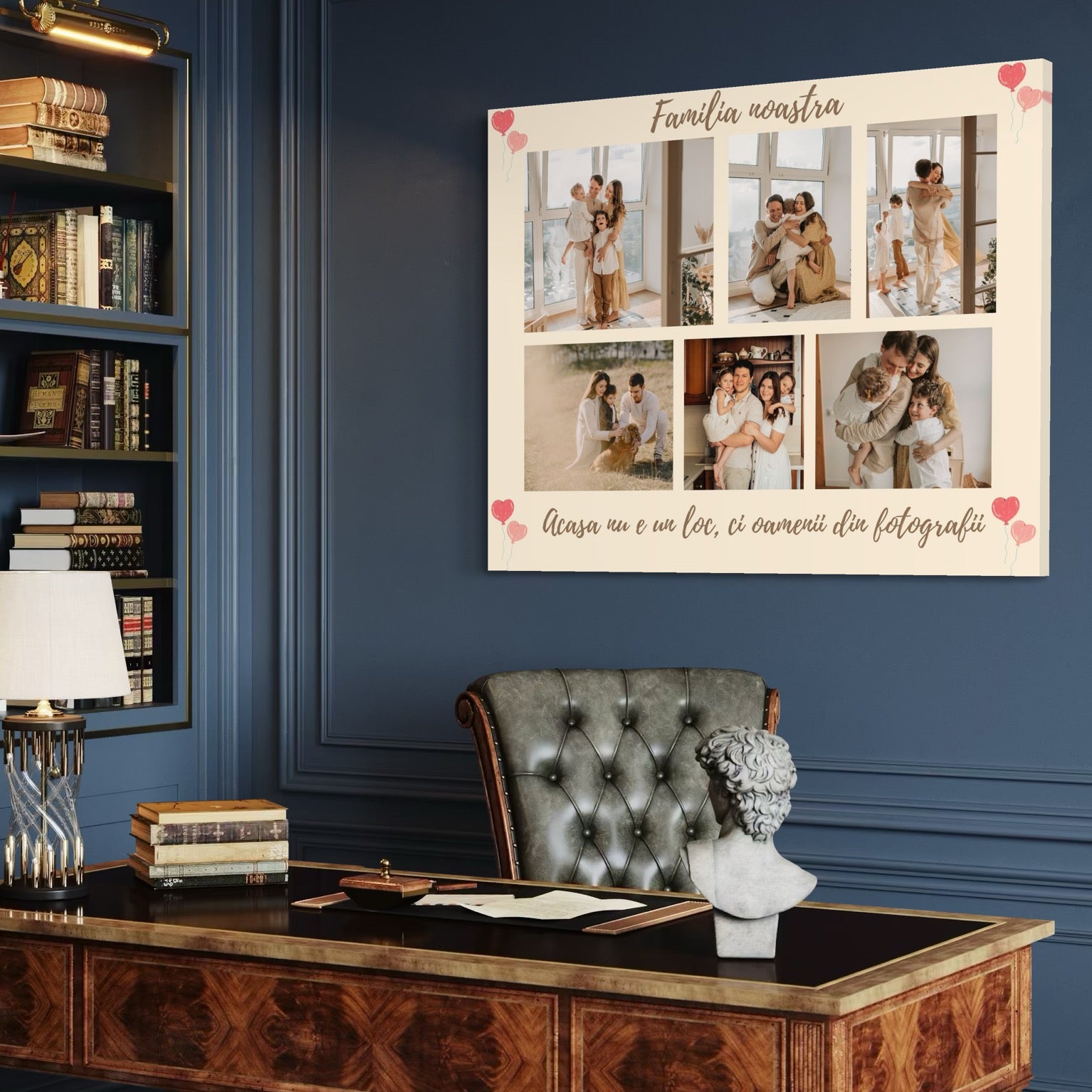 Tablou Canvas Personalizat cu 6 Poze Pentru Familie 
